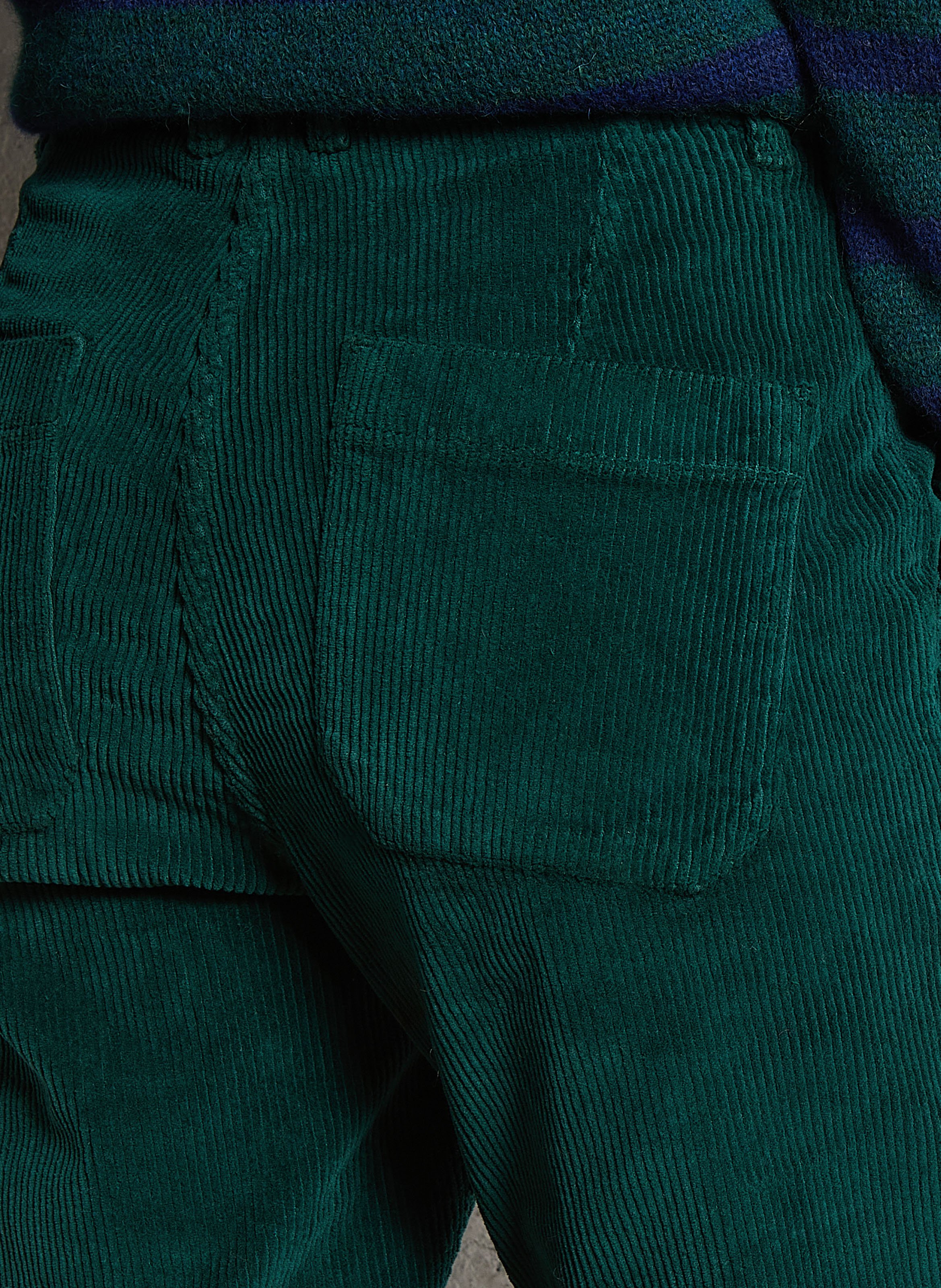 Pantalon droit en velours côtelé ARMOR-LUX Vert