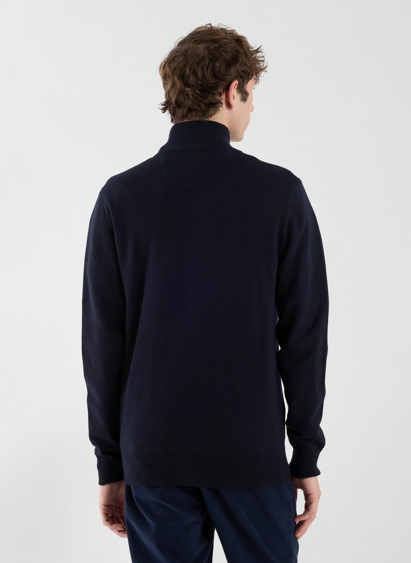 Cotton and wool knitted vest EDEN PARK Blue