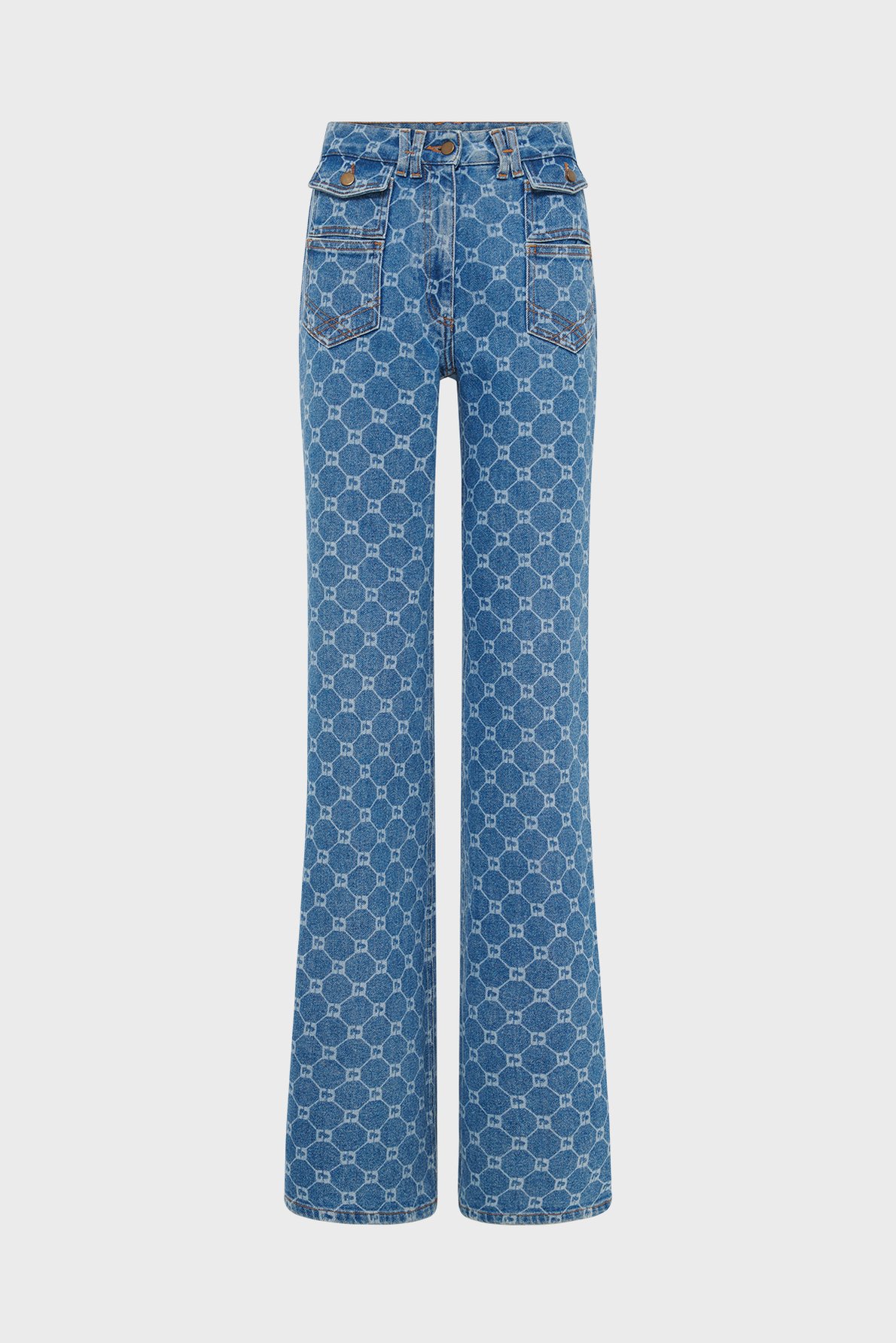Jean flare à monogramme - anna GERARD DAREL Bleu