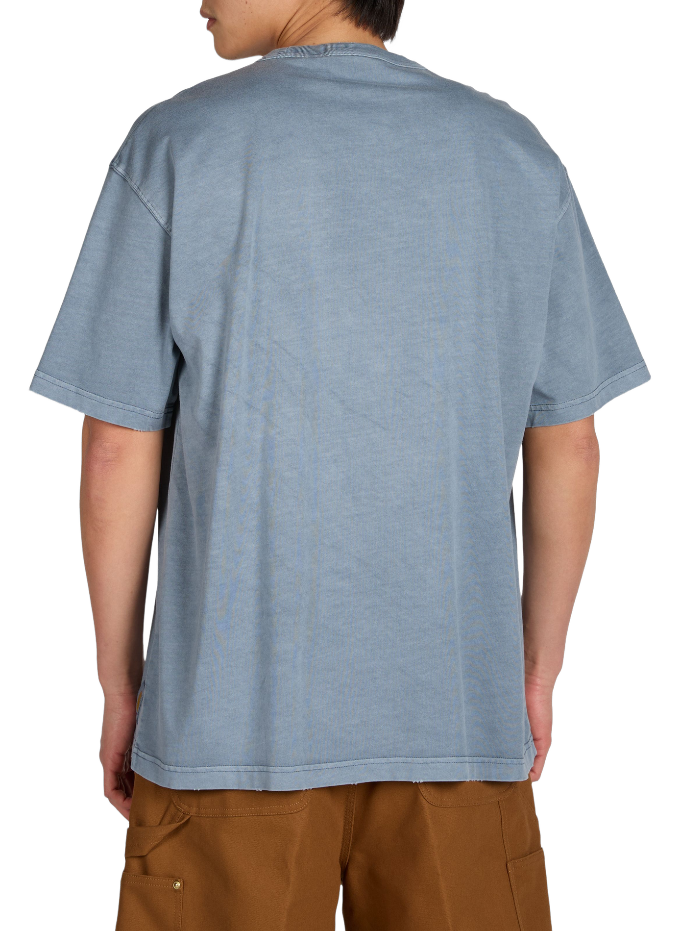 Plain round neck cotton T-shirt CARHARTT WIP Blue