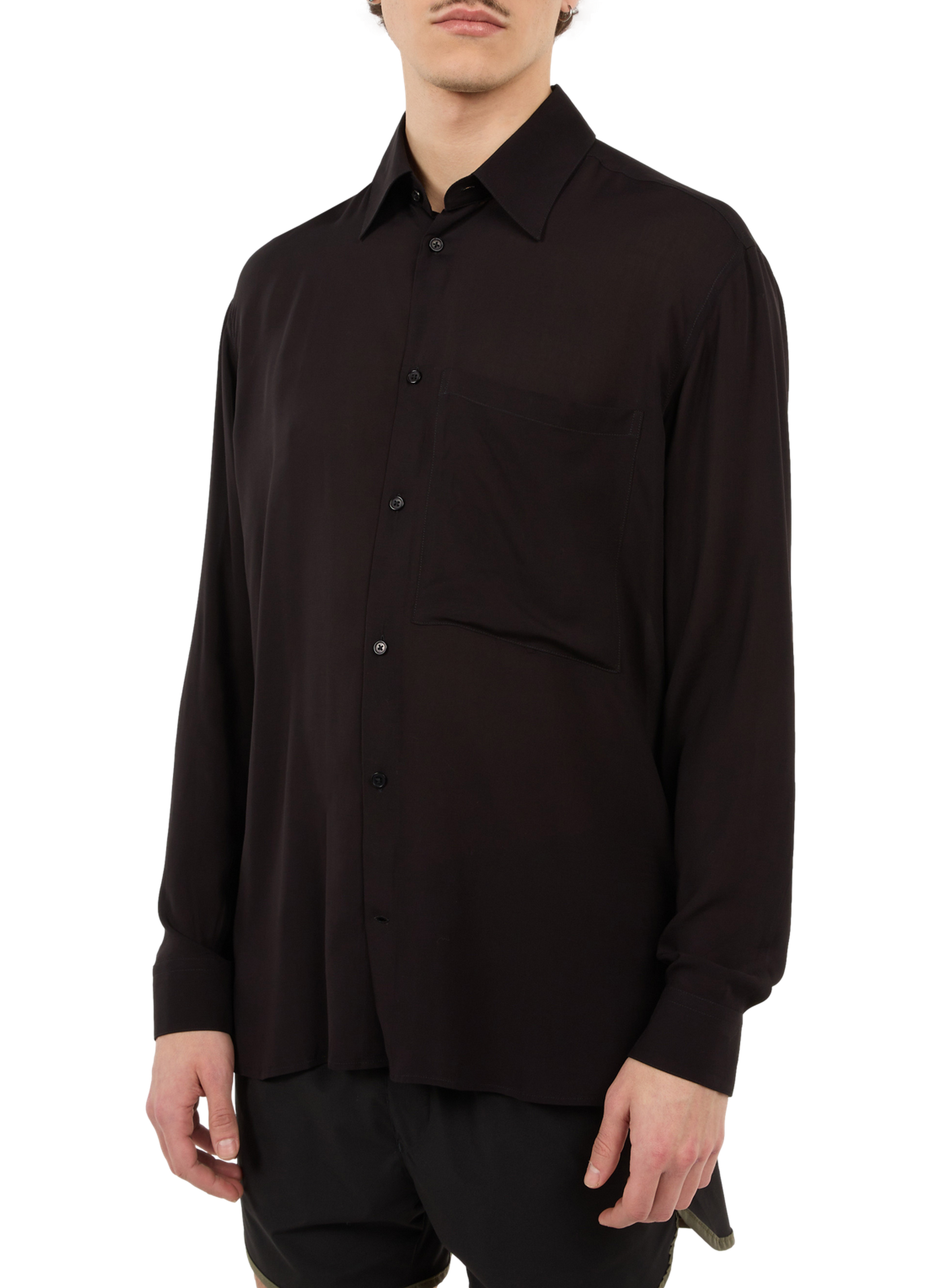 Flowy cotton shirt SAISON 1865 Black