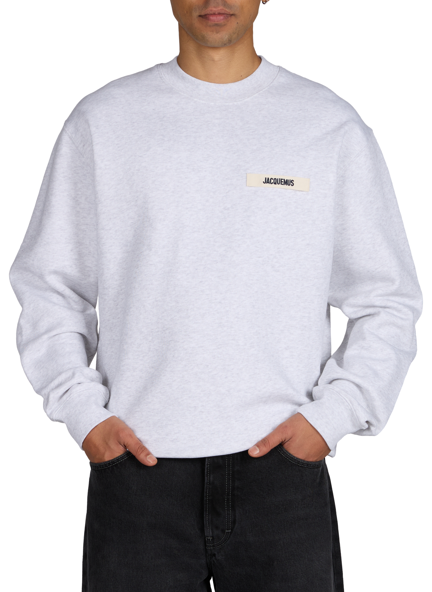 Sweatshirt droit Gros Grain en coton JACQUEMUS Gris