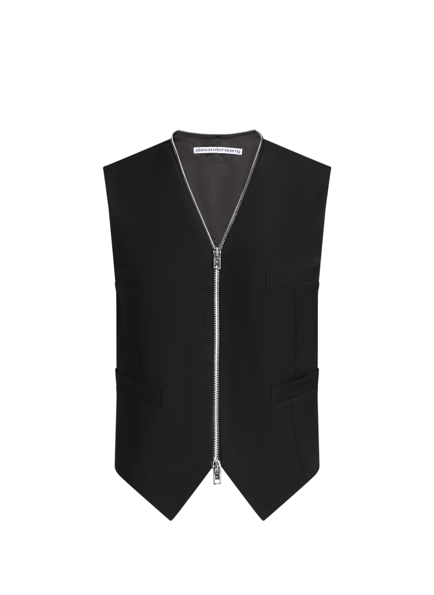 Gilet sans manches zippé uni ALEXANDER WANG Noir