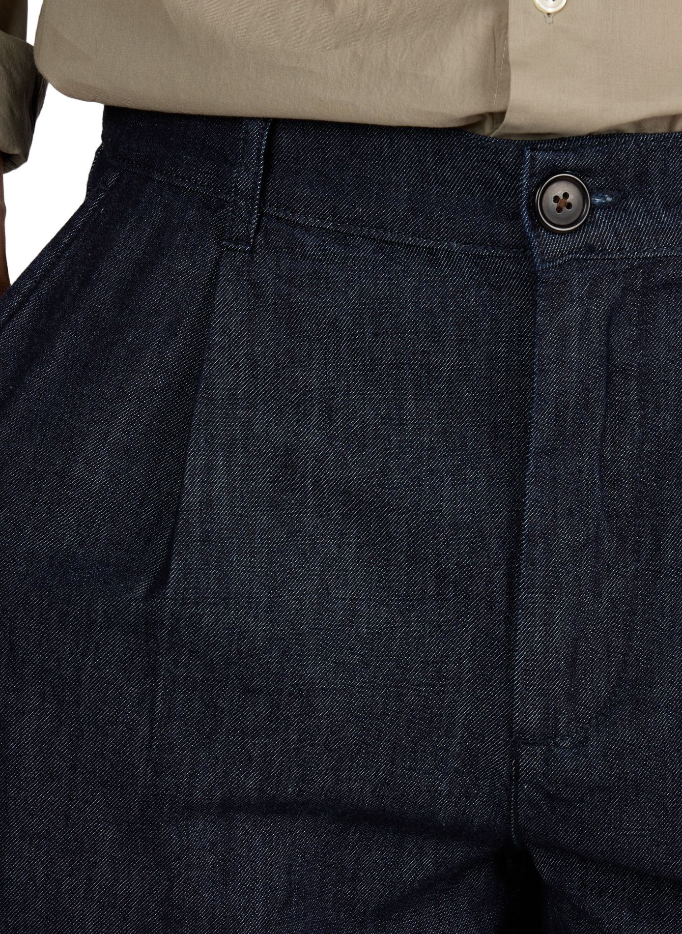 Short droit Denver en denim de coton LAFAURIE Bleu