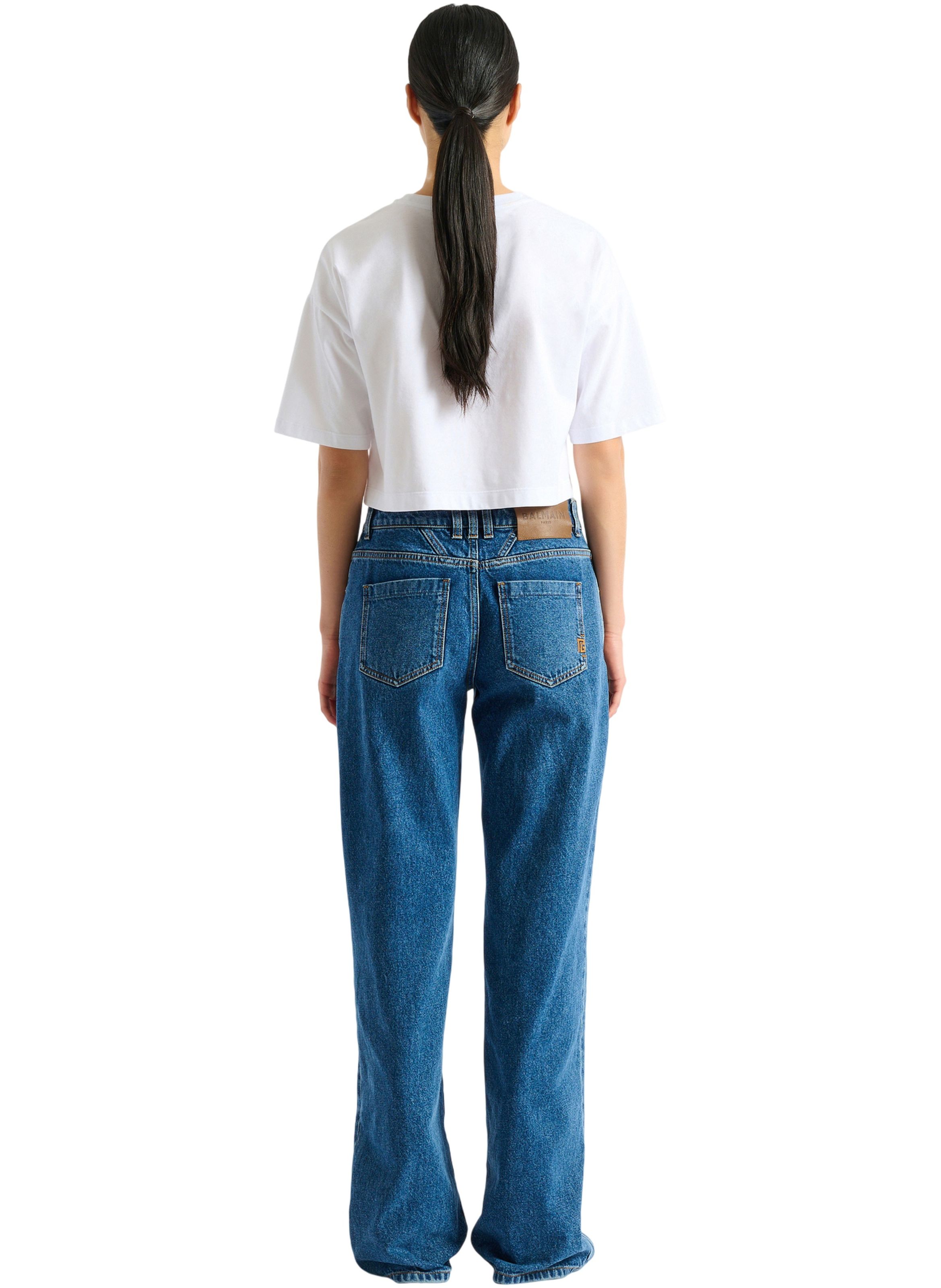 T-shirt balmain paris brodé BALMAIN Blanc