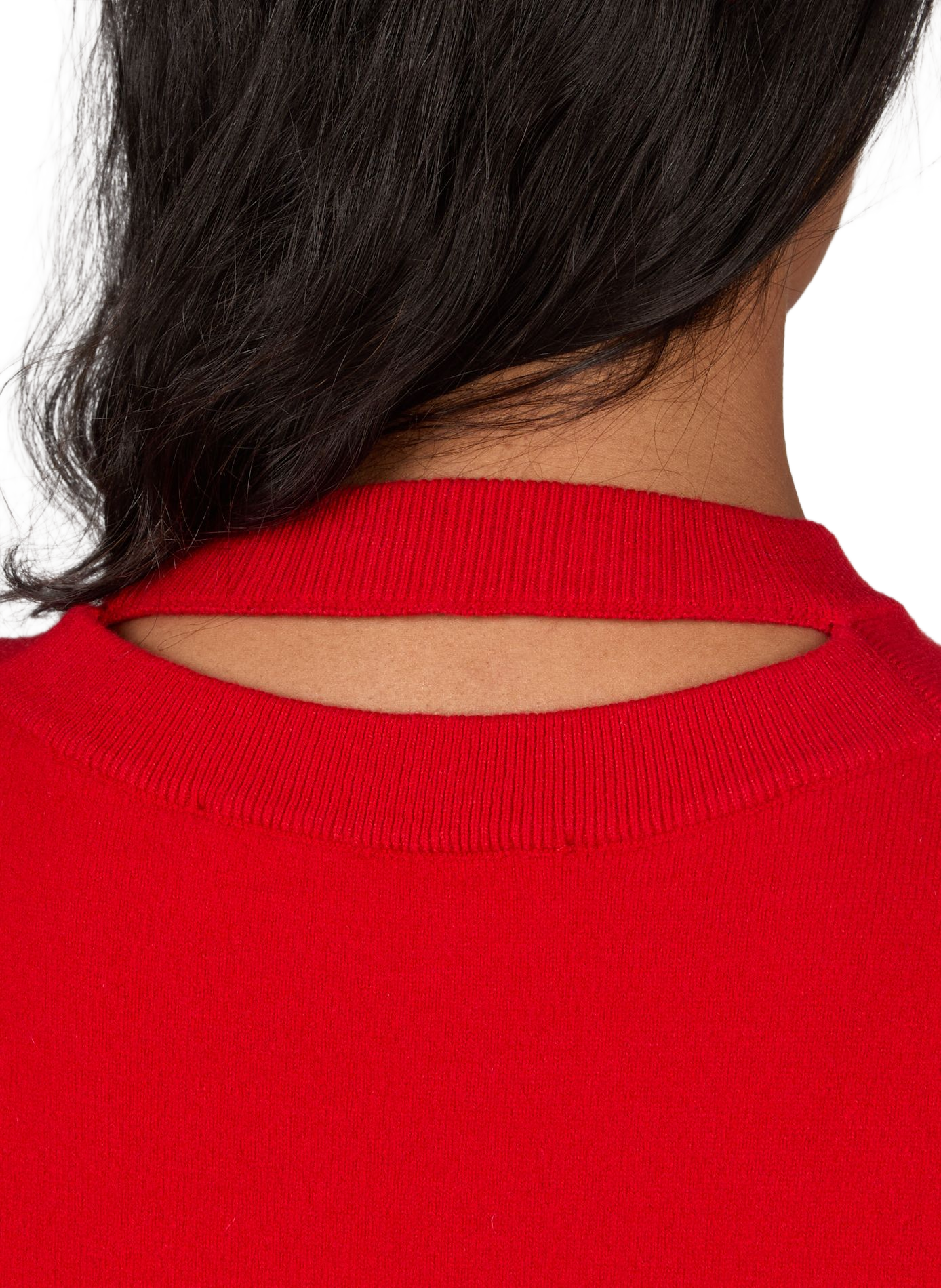 Pull à découpes dos en laine mélangée ROHE FRAMES Rouge