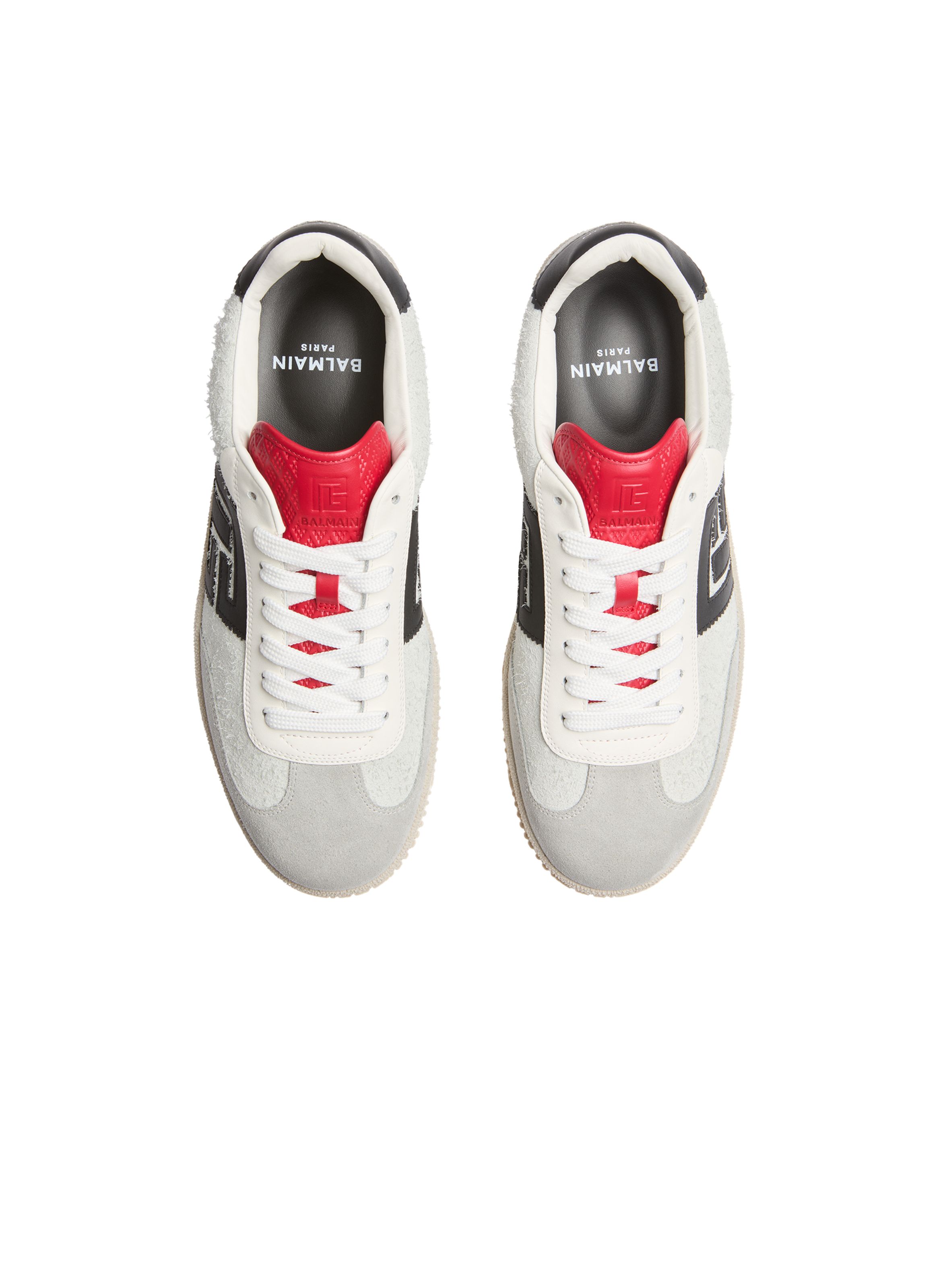 Baskets balmain swan en cuir suédé et lisse BALMAIN Multicolore
