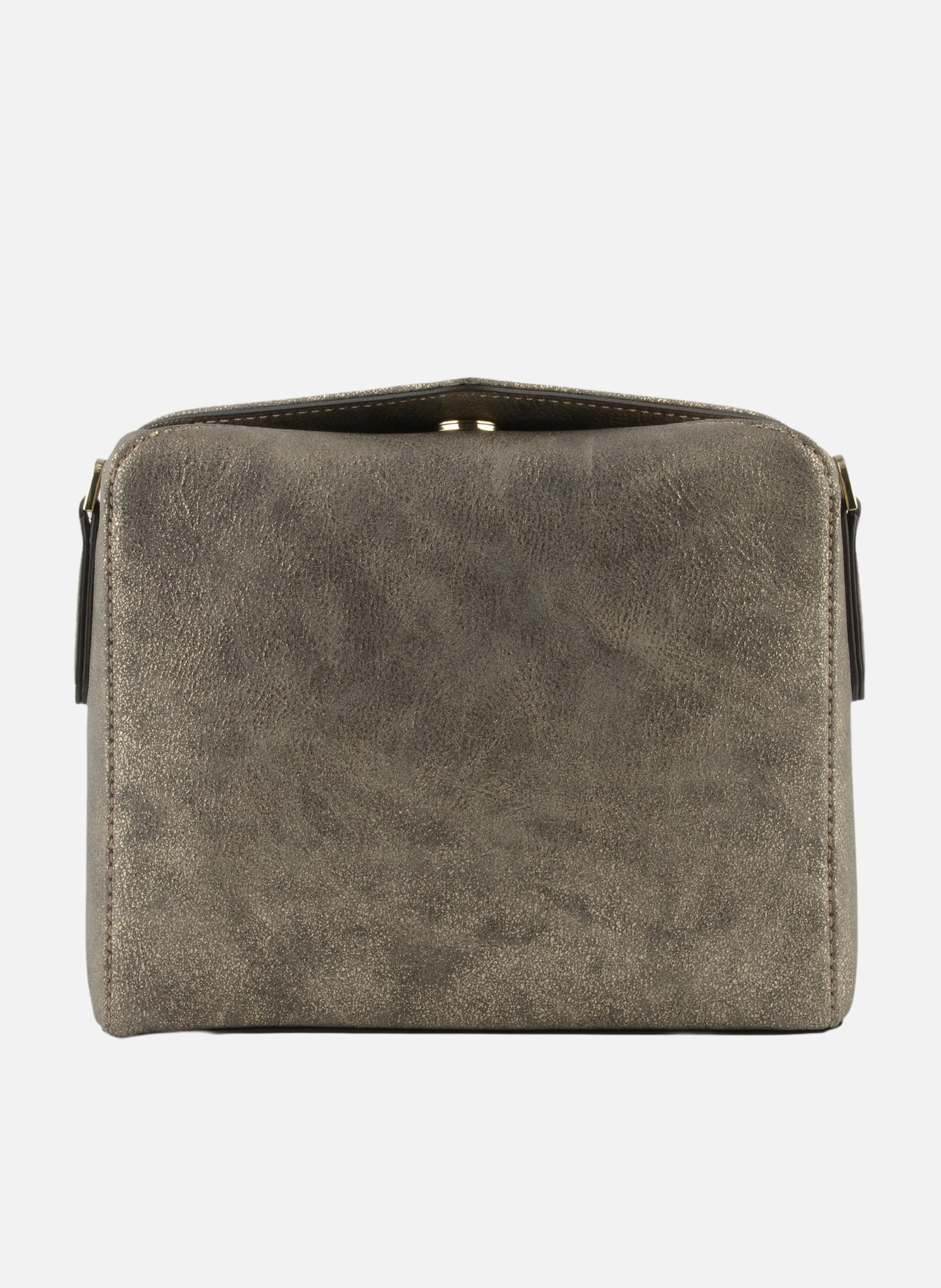 Cassetta vernis | sac porté épaule en cuir de vachette | Doré POURCHET Femme