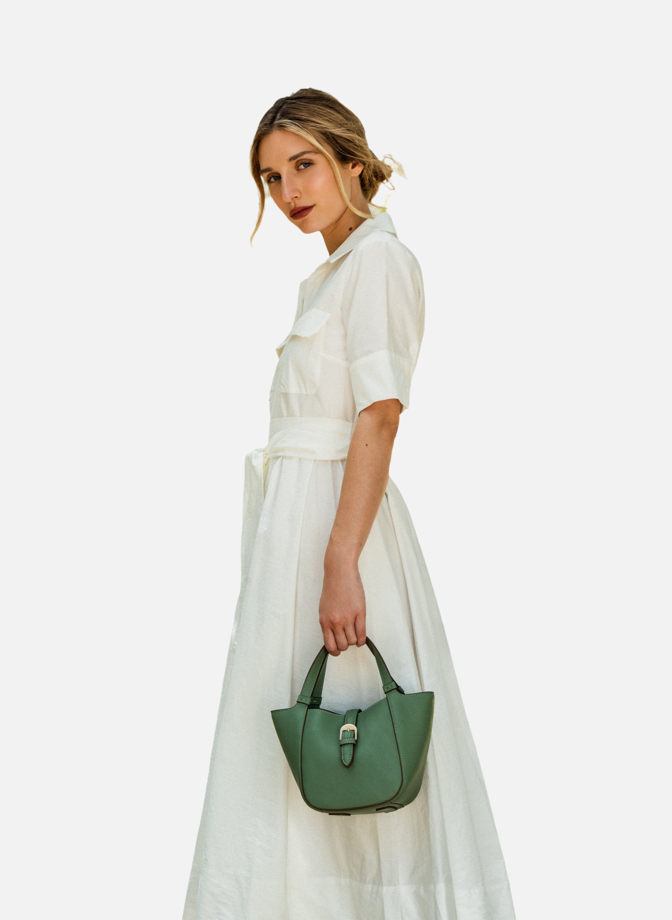 L'envolée | sac à main | Vert POURCHET Femme