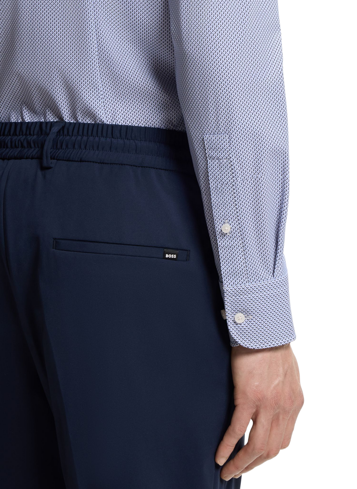 Straight shirt with pattern BOSS Blue