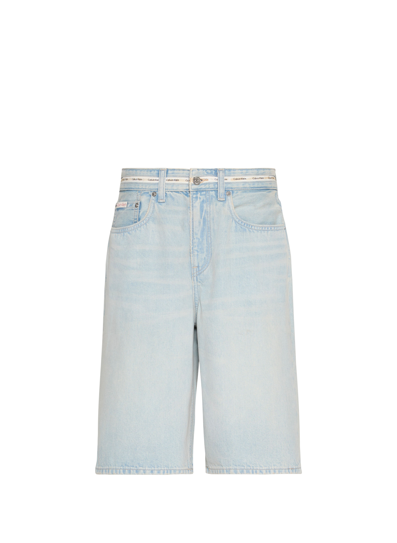 Gewaschene Baumwoll-Bermudas CALVIN KLEIN Blau