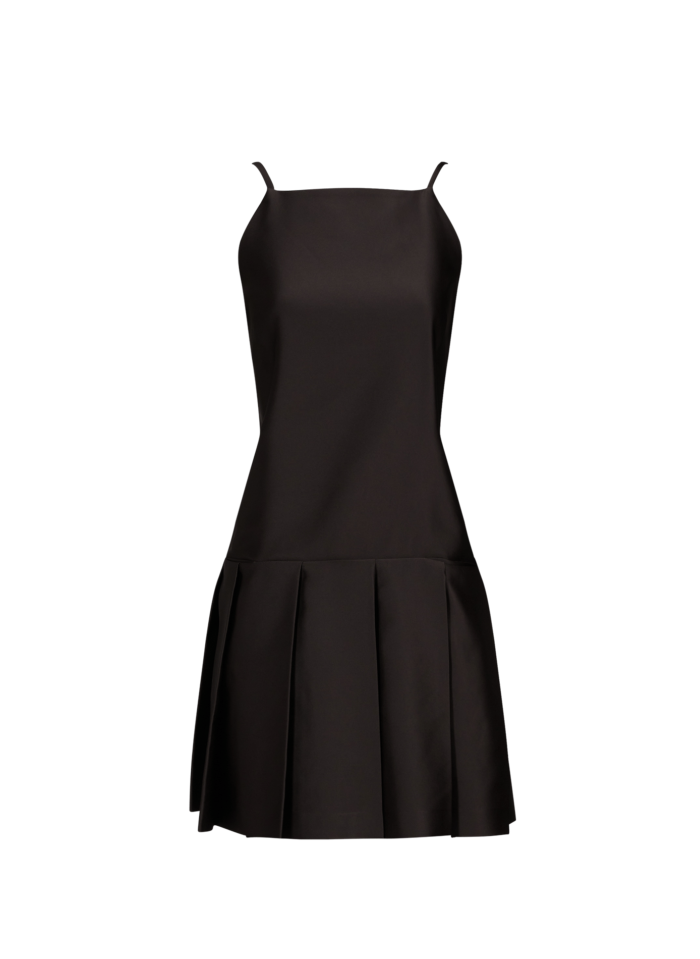 Robe à bretelles avec jupe plissée ACNE STUDIOS Marron