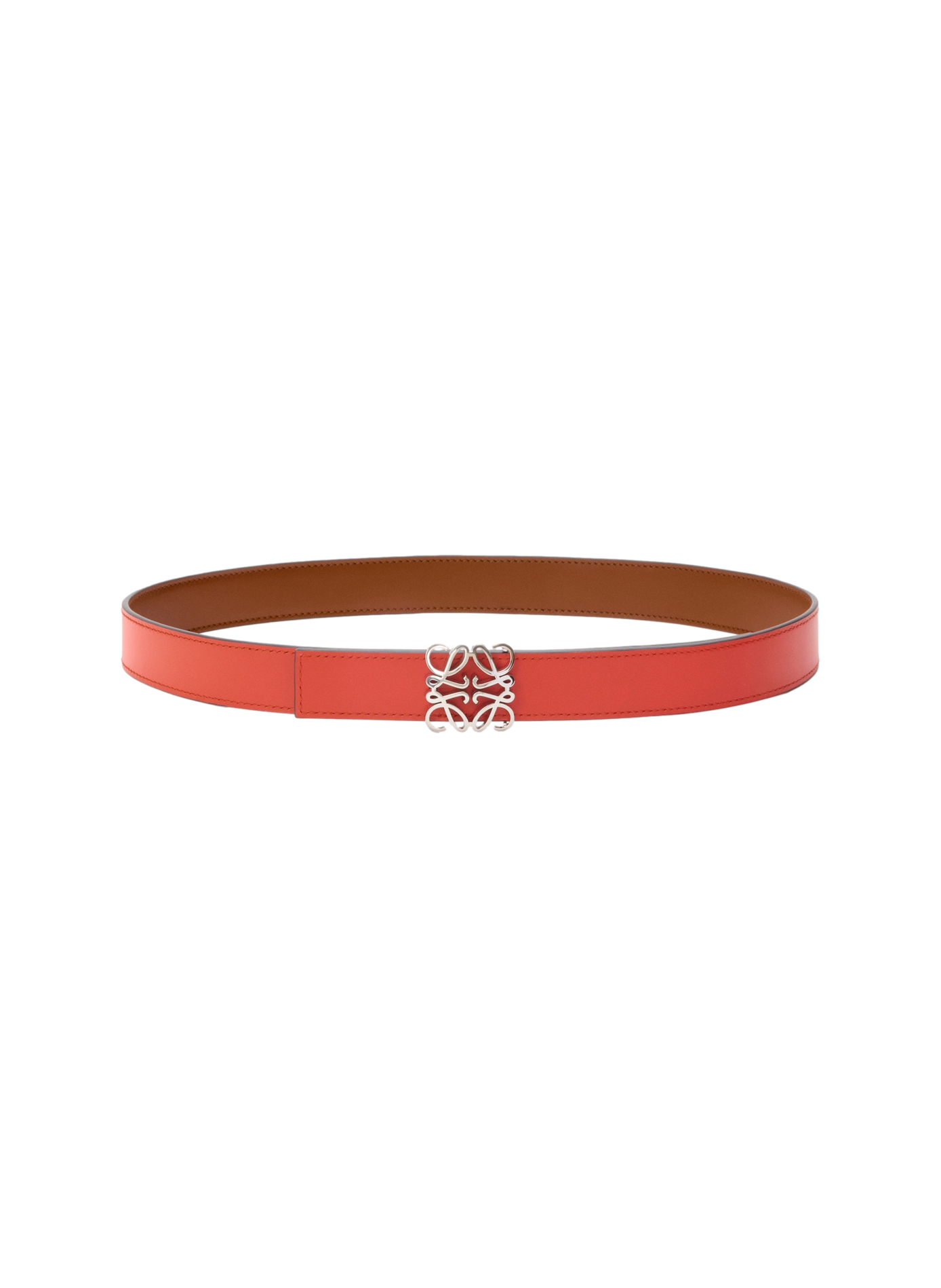 Ceinture réversible Anagram Bombé en cuir de veau lisse LOEWE Multicolore