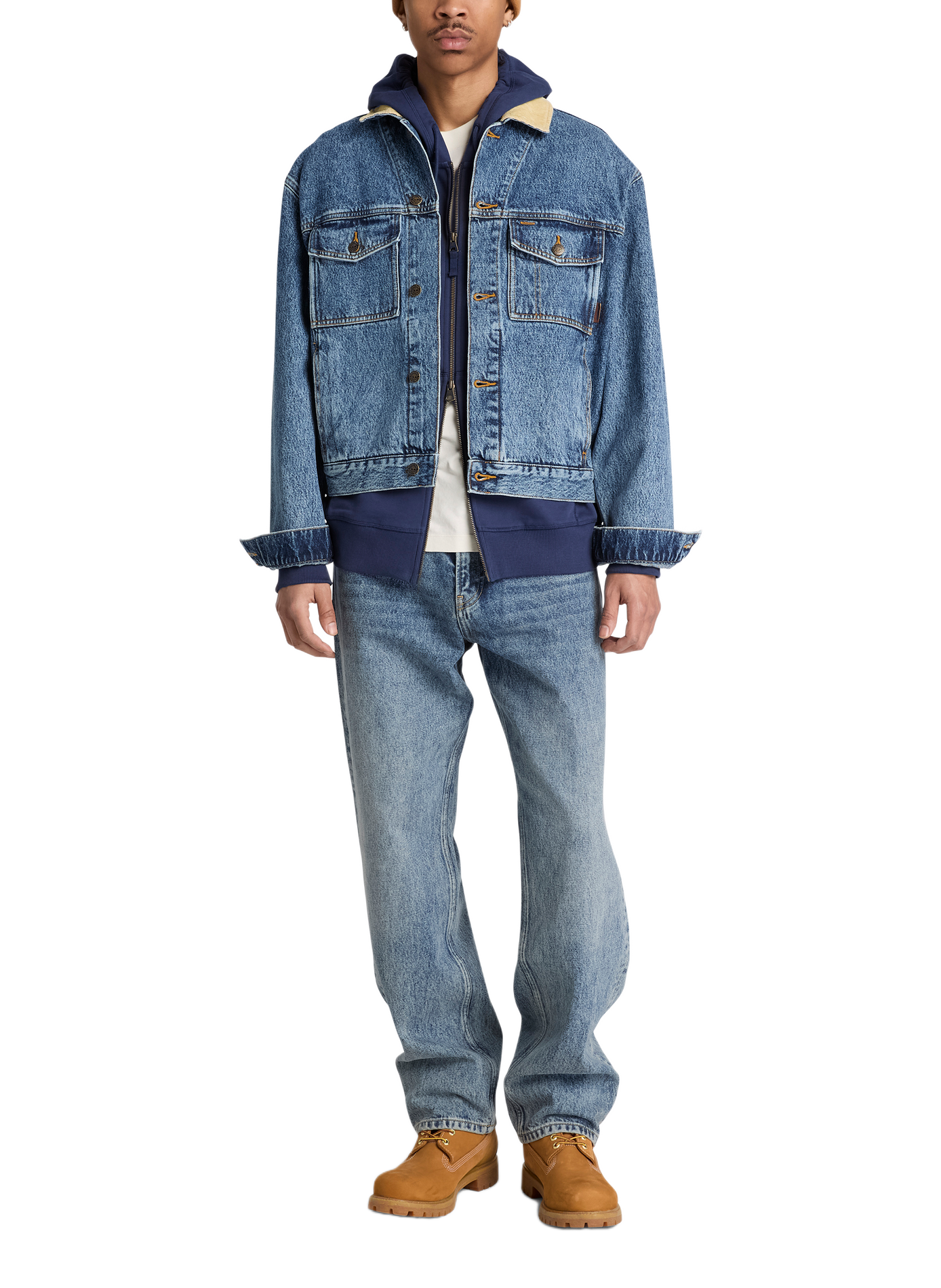 Sweat zippé droit en coton TIMBERLAND Blau