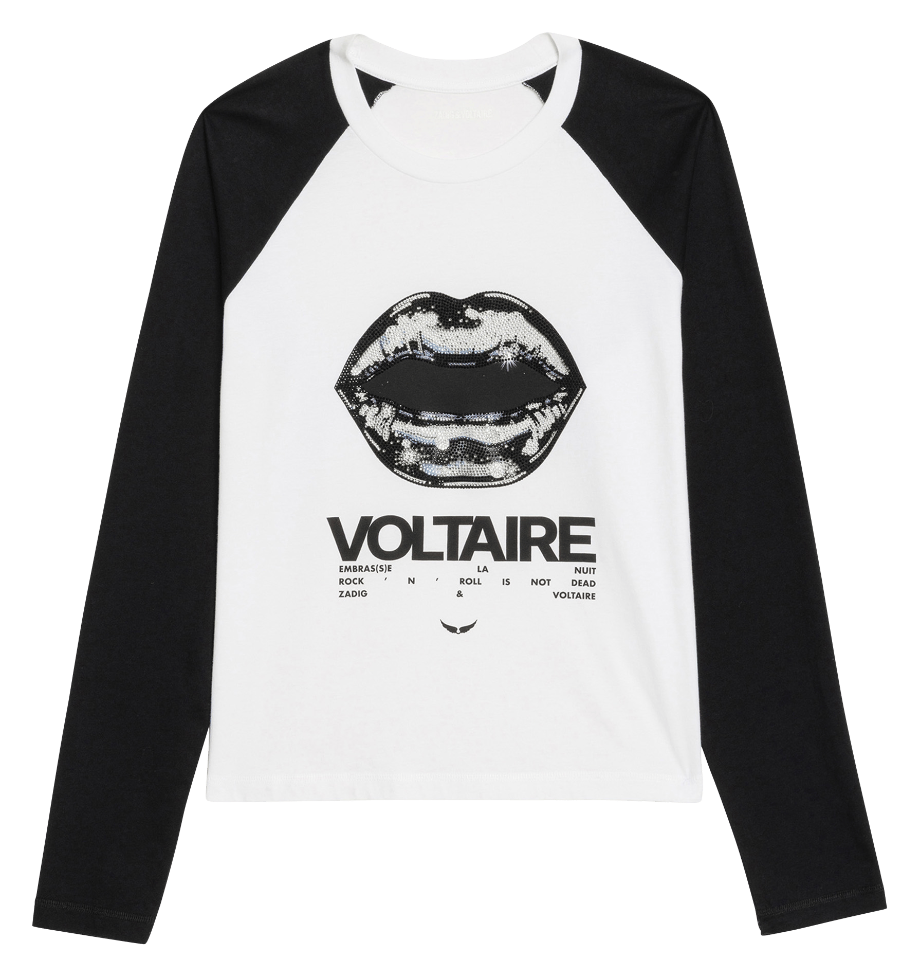Lange mouwen T-shirt met zeefdruk in katoen walkra ZADIG&VOLTAIRE Wit