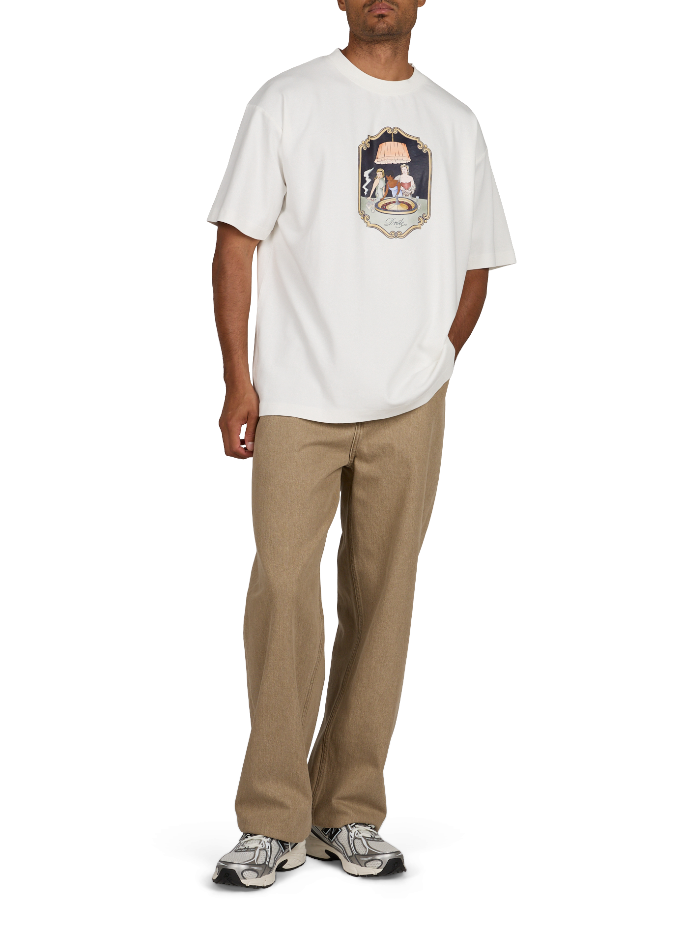 T-shirt à motif en coton DROLE DE MONSIEUR Blanc