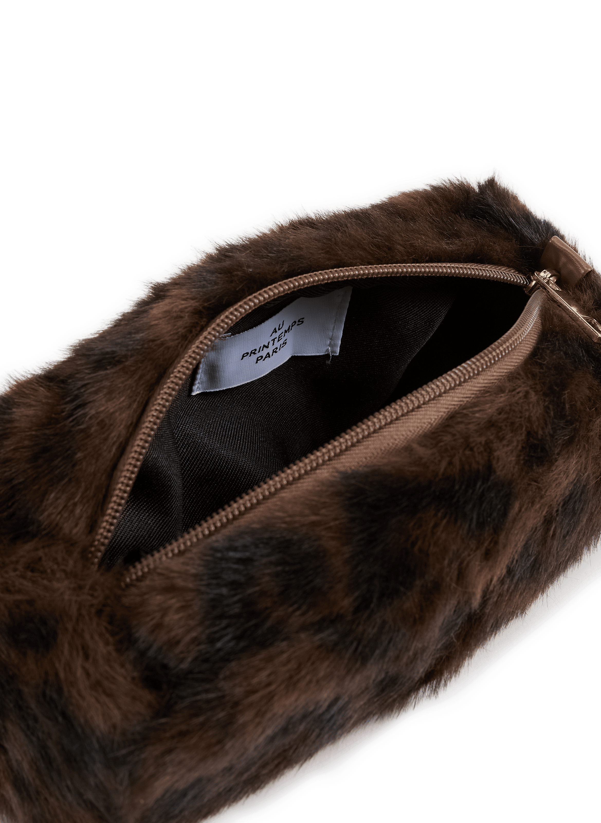 Printed faux fur pencil case AU PRINTEMPS PARIS Multicolour