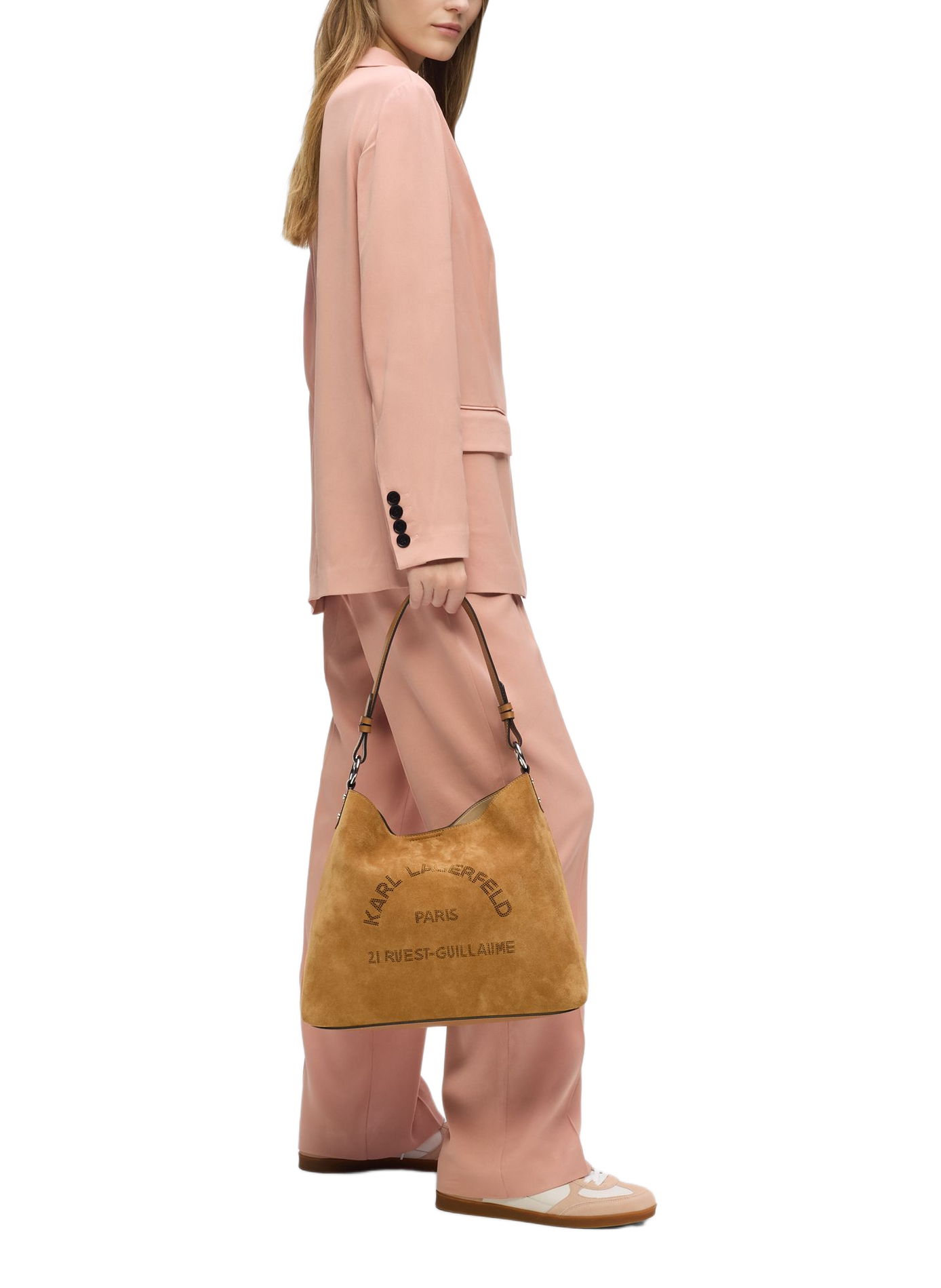 Tasche K/Daily aus Wildleder KARL LAGERFELD Braun