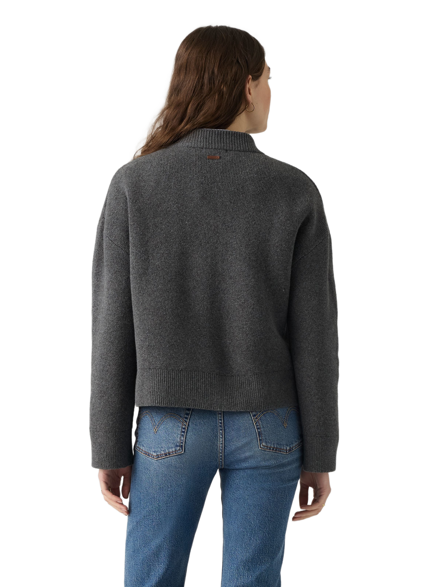 Straight V-neck sweater in a cotton blend LEVI'S Grey