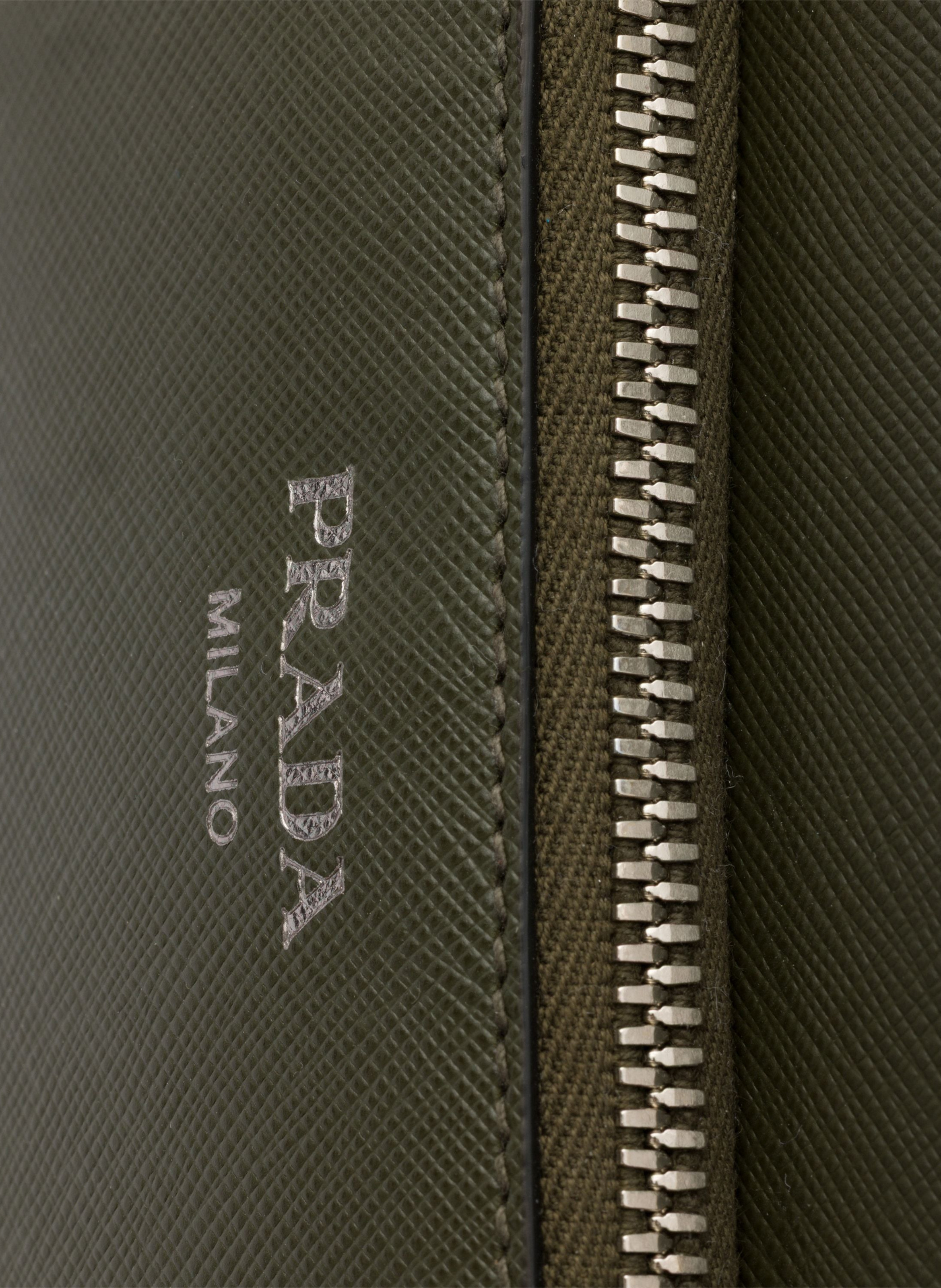 Sac porté épaule en cuir saffiano PRADA Vert