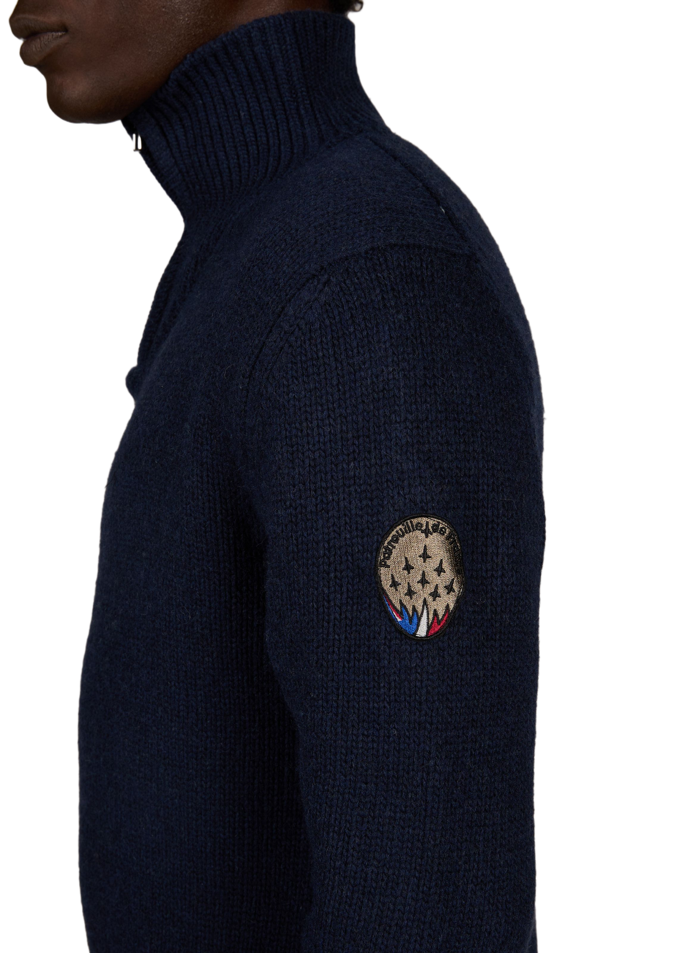 Curtiss Sweater in Wool Blend PATROUILLE DE FRANCE X REDSKINS Blue