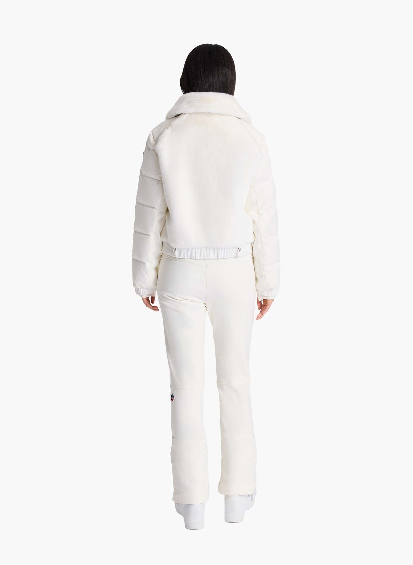 Veste de ski lenagima col chemise coupe regular FUSALP Blanc