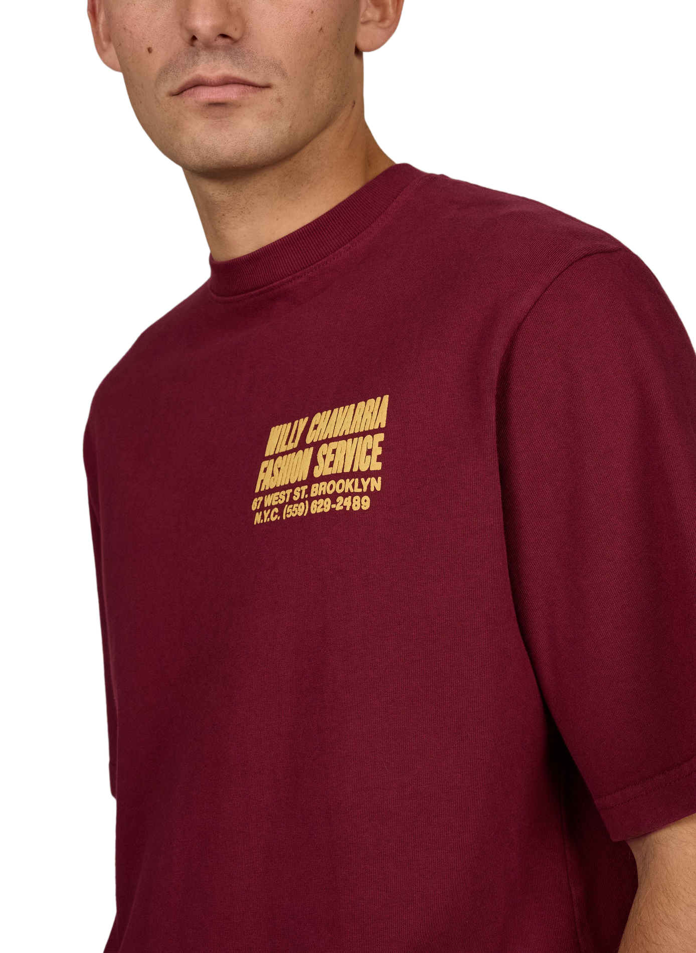 Straight-fit cotton T-shirt WILLY CHAVARRIA Red