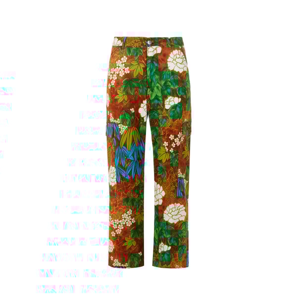 Collina Strada Patterned Cargo Pants In Brown