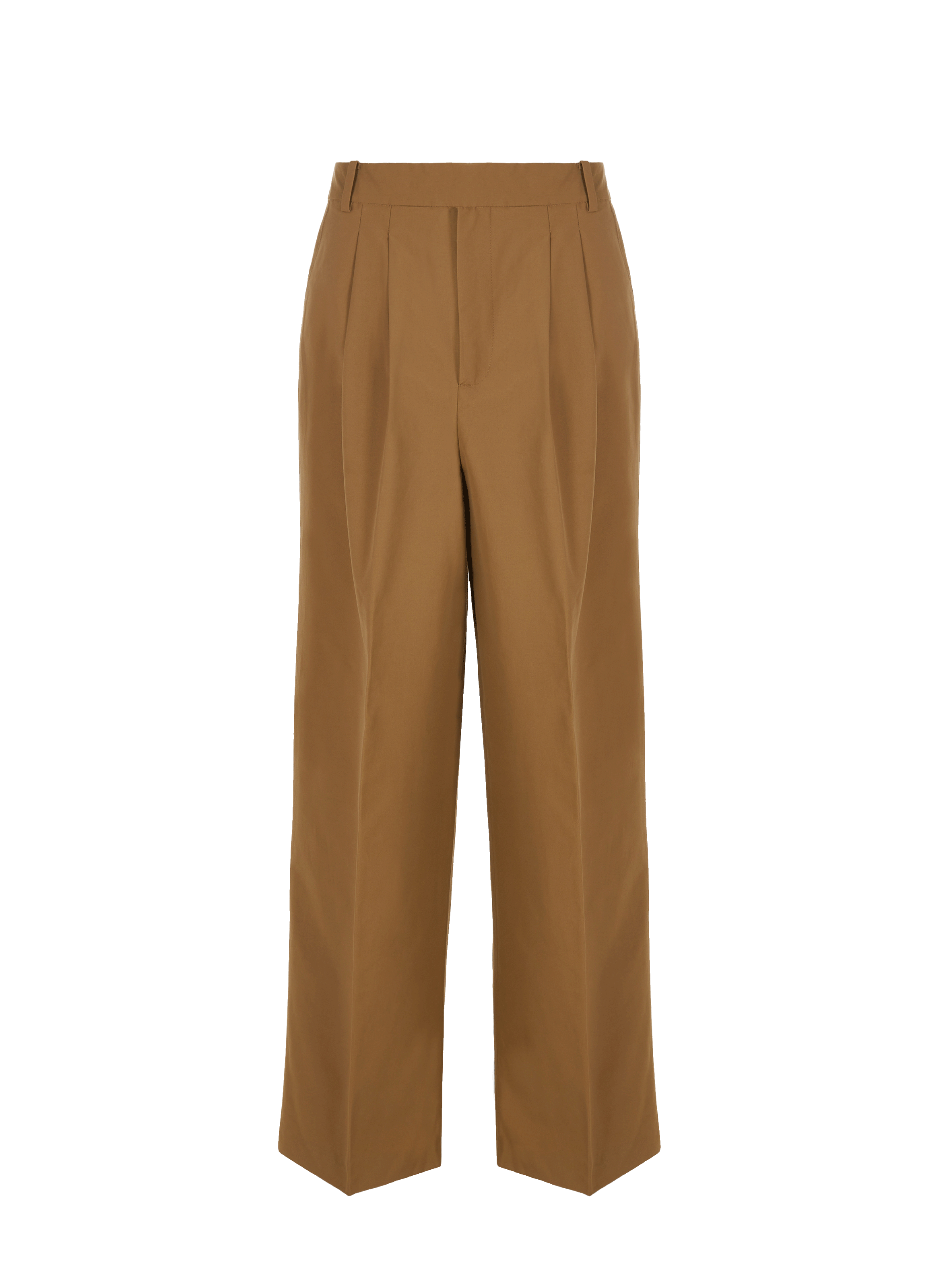 Pantalon large en coton mélangé