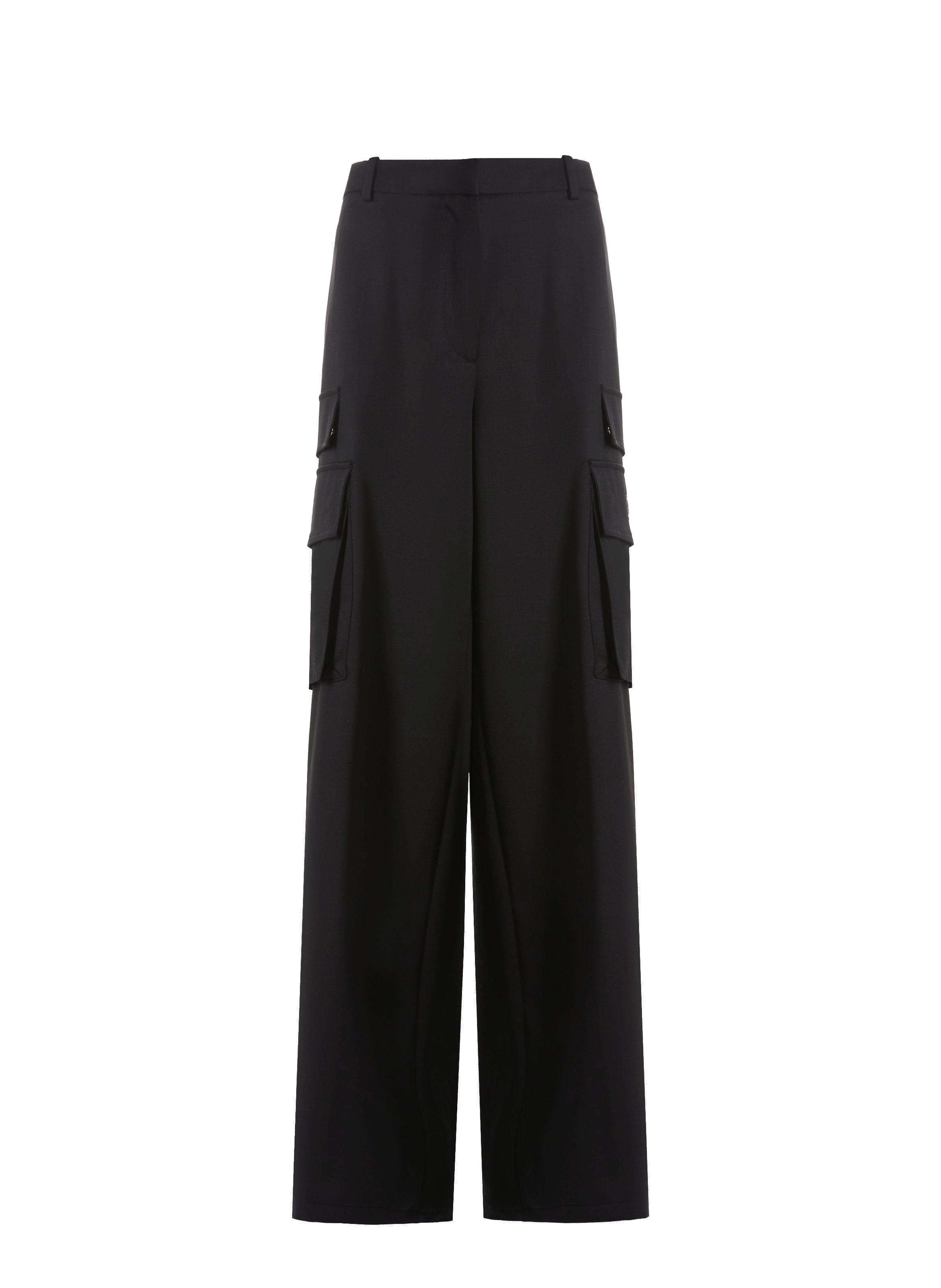 Pantalon cargo large en laine