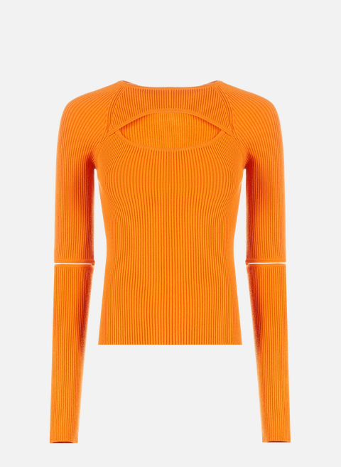 OrangeKOCHÉ ribbed knit sweater 