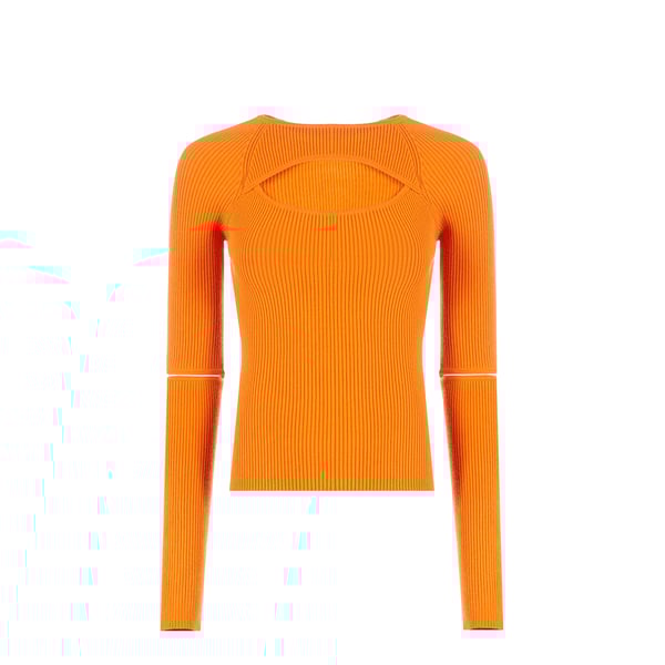 Pull en maille côtelée