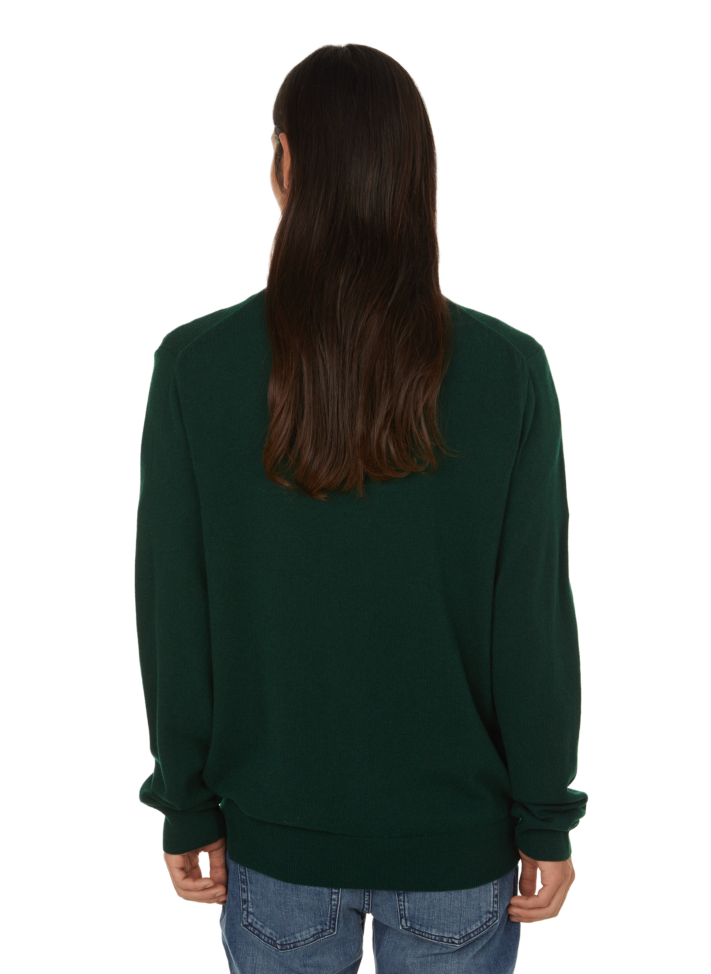 Pull col zippé en laine POLO RALPH LAUREN Vert