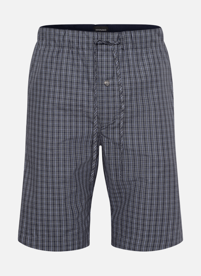 HANRO Pyjama-Shorts aus karierter Baumwolle