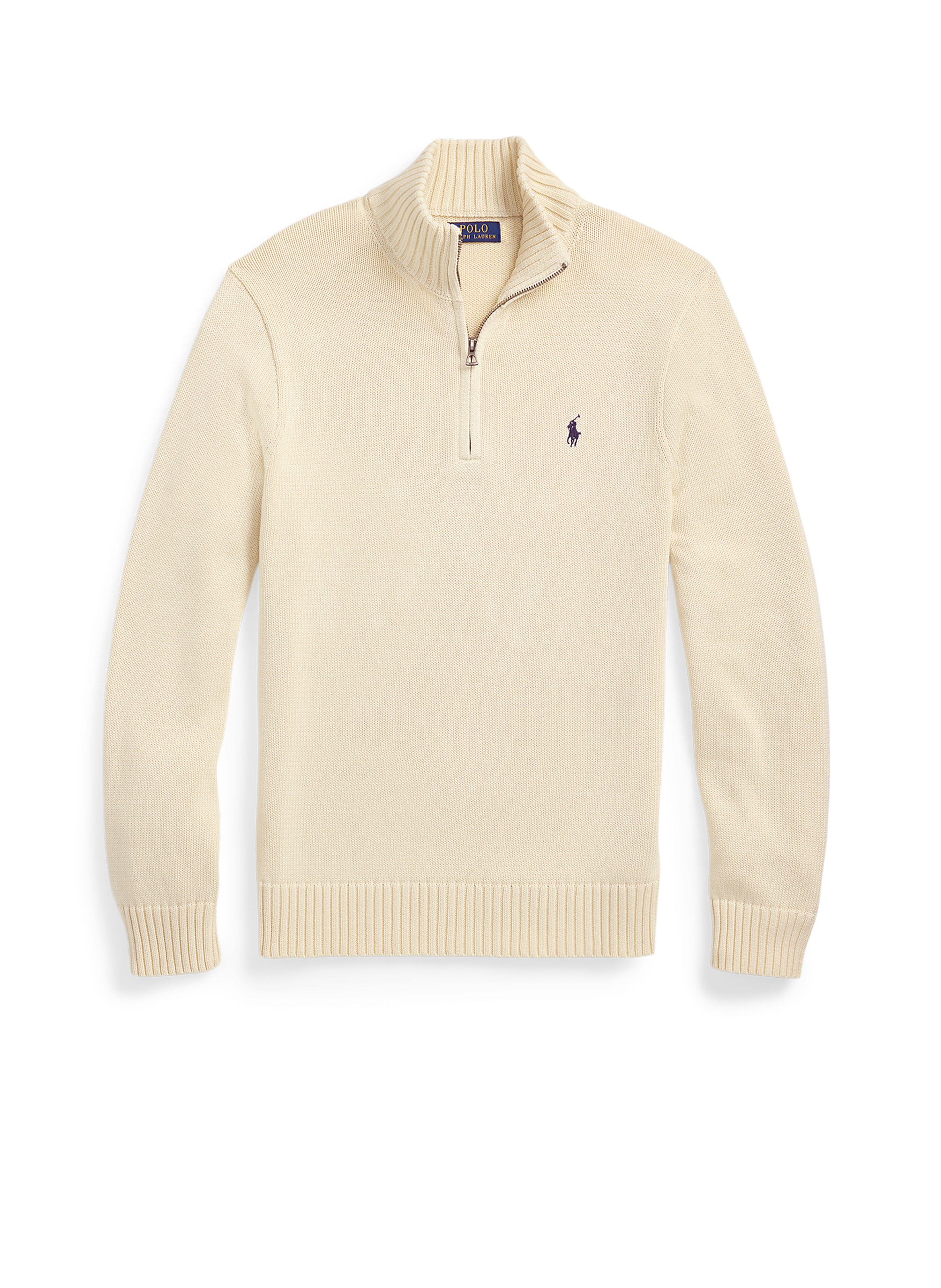 Funnel neck half-zip jumper POLO RALPH LAUREN White