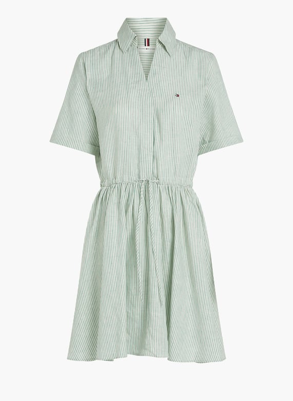 Short striped dress Green Tommy hilfiger - Women | Printemps.com Short striped dress Green Tommy hilfiger - Women | Printemps.com