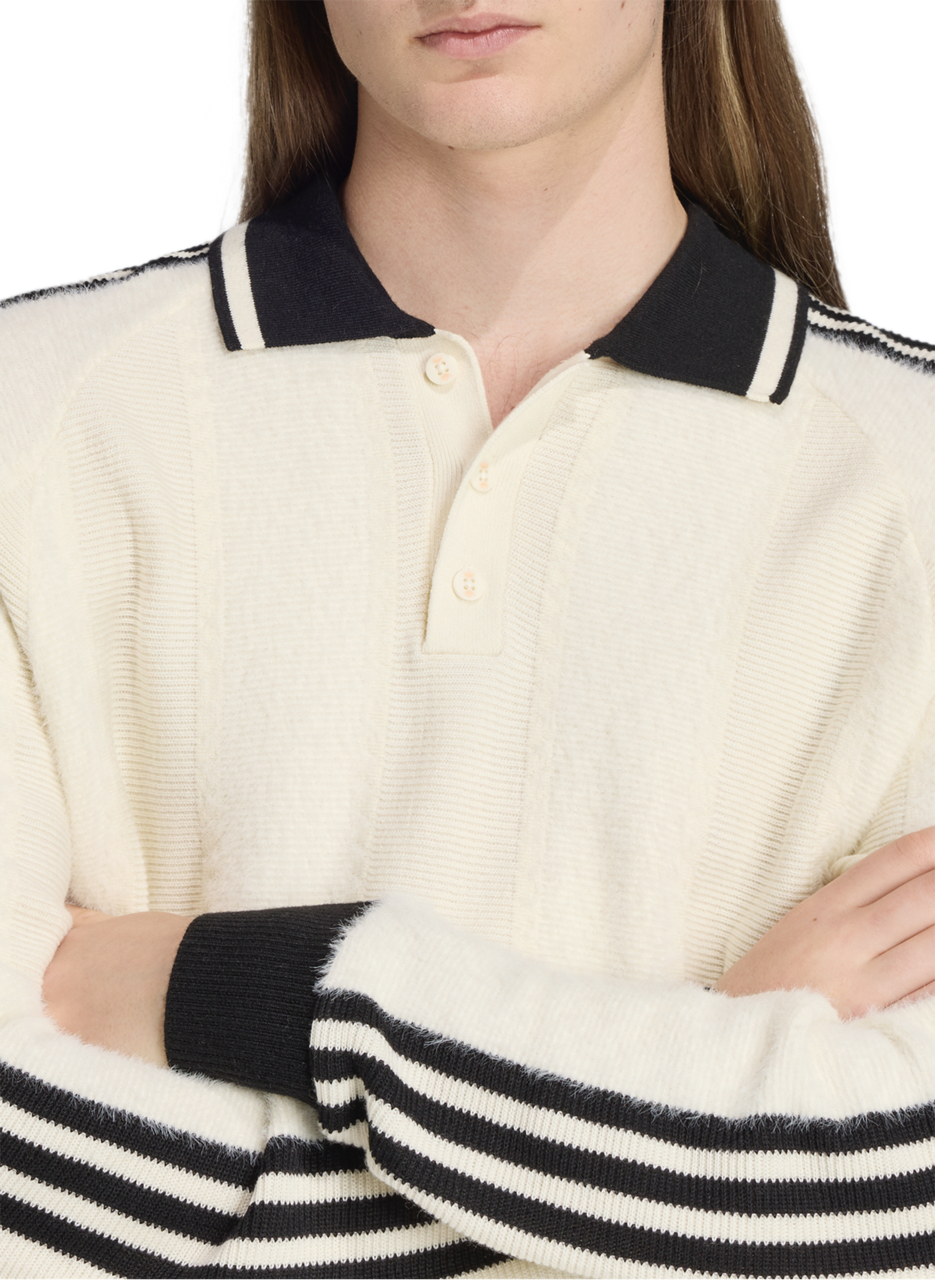 Polo-collar jumper ADIDAS White