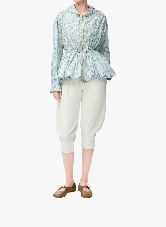 Veste à capuche en taffetas de soie mélangée | Bleu by LOEWE Veste à capuche en taffetas de soie mélangée Bleu