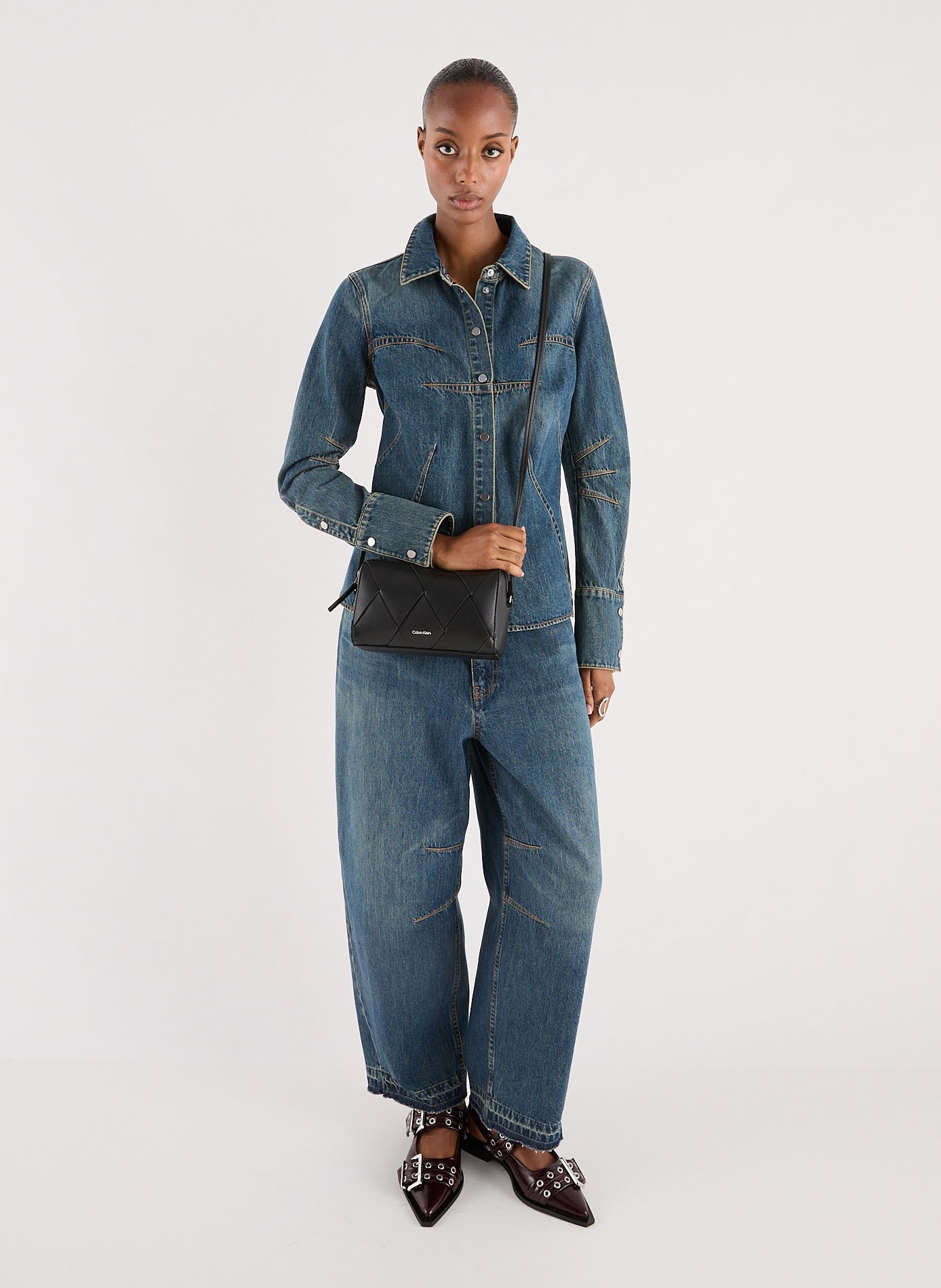 Sac à bandoulière tissé  CALVIN KLEIN Noir