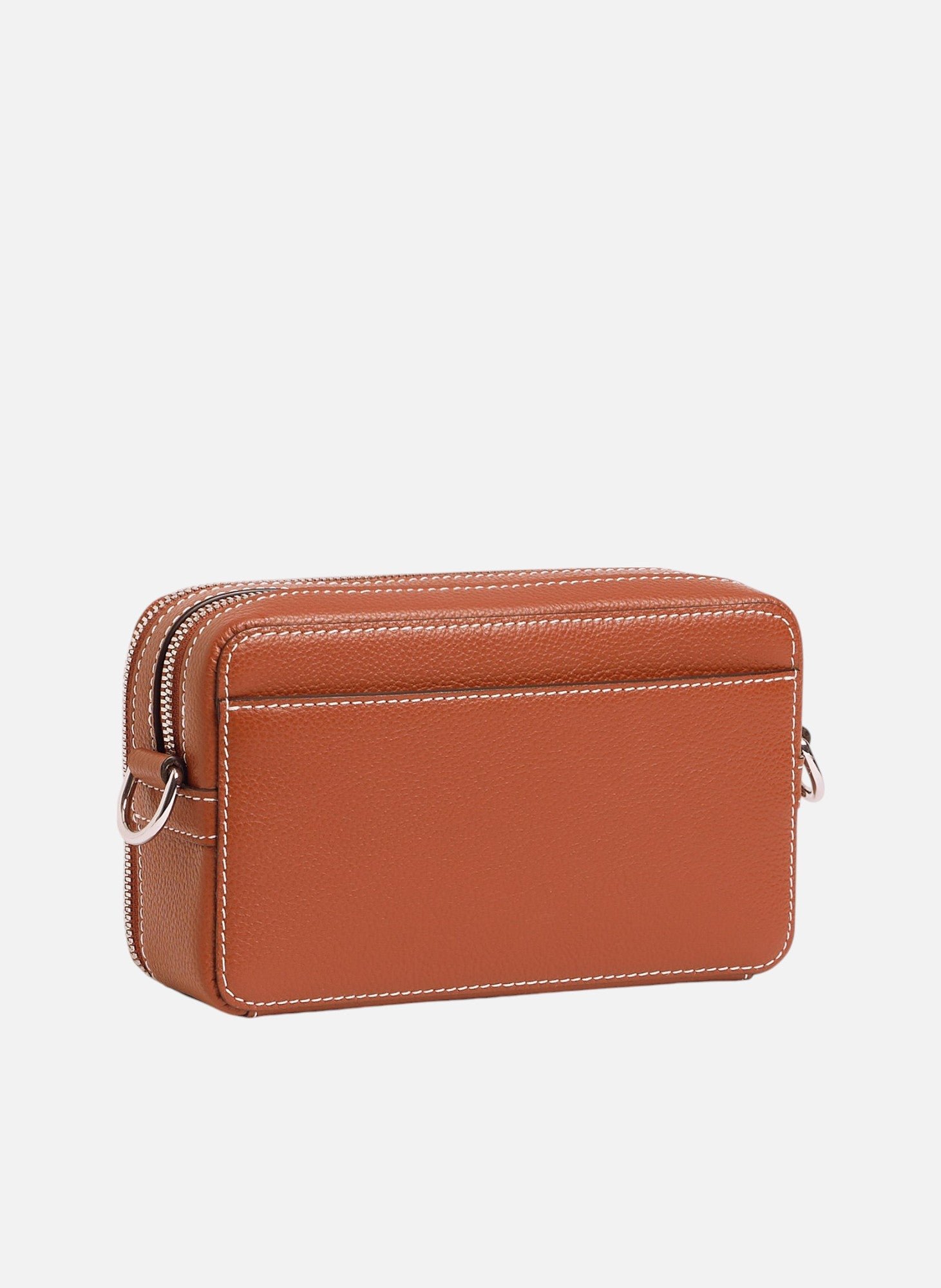 Petite sacoche 2 compartiments emile en cuir grainé LE TANNEUR Marron