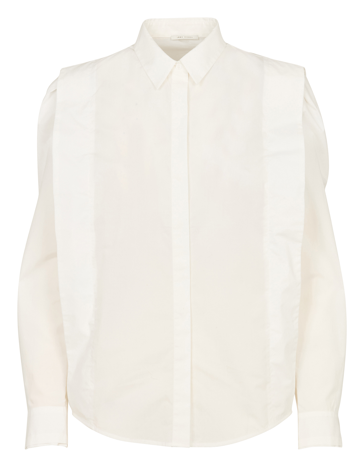 Chemise droite unie avec empiècements IKKS Blanc