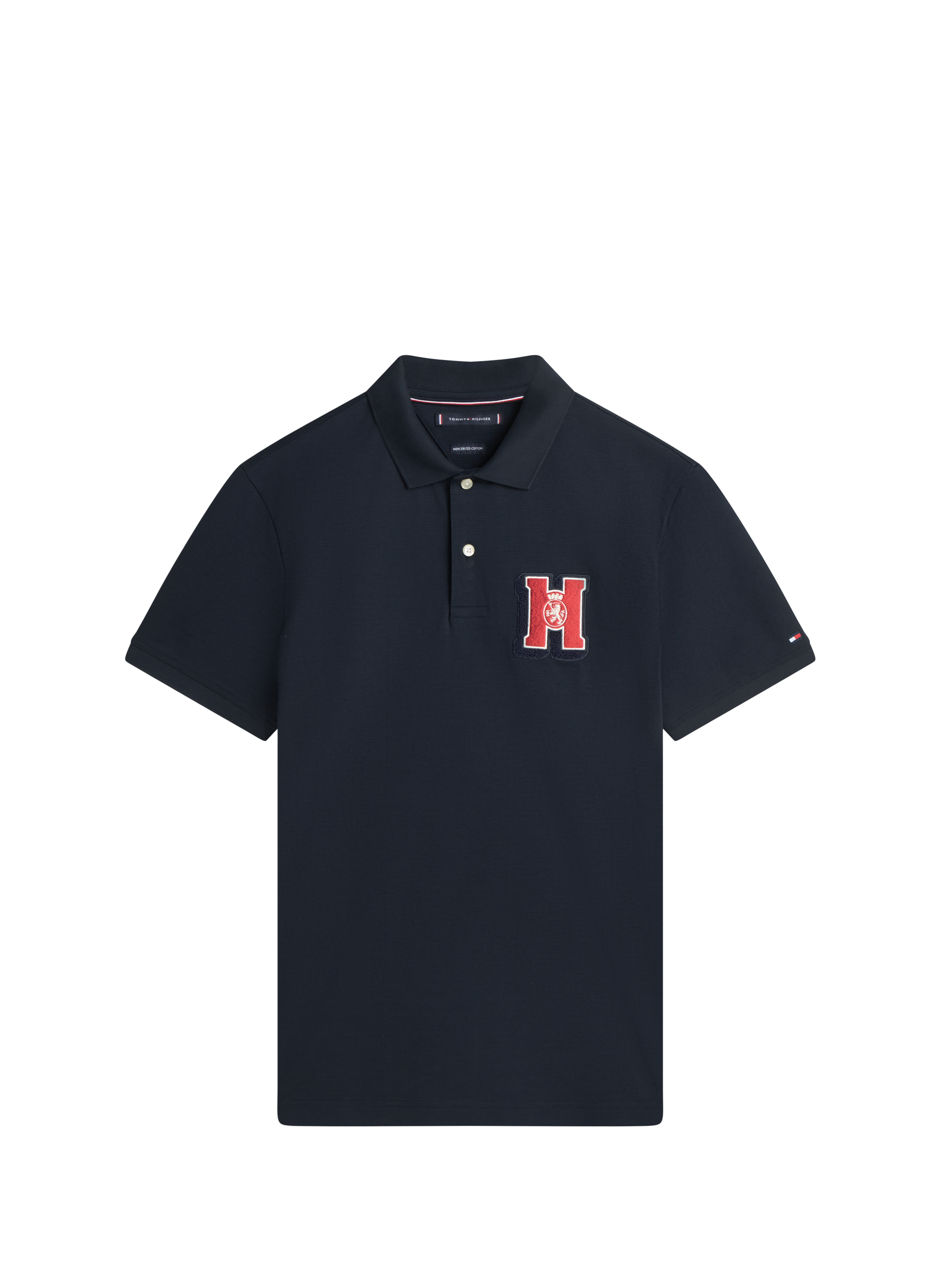 Polo with H Logo in Cotton TOMMY HILFIGER Blue