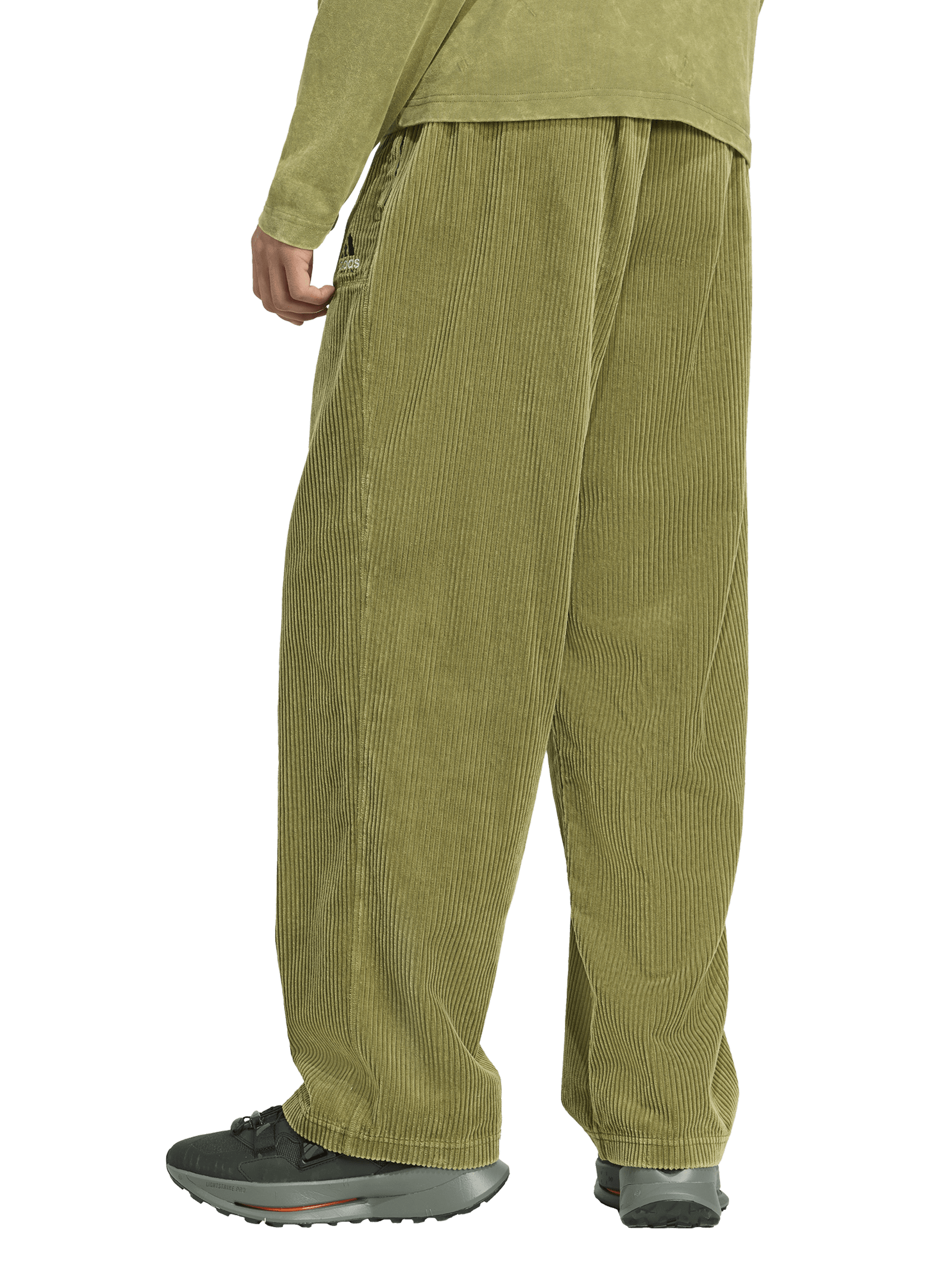Corduroy trousers ADIDAS Green