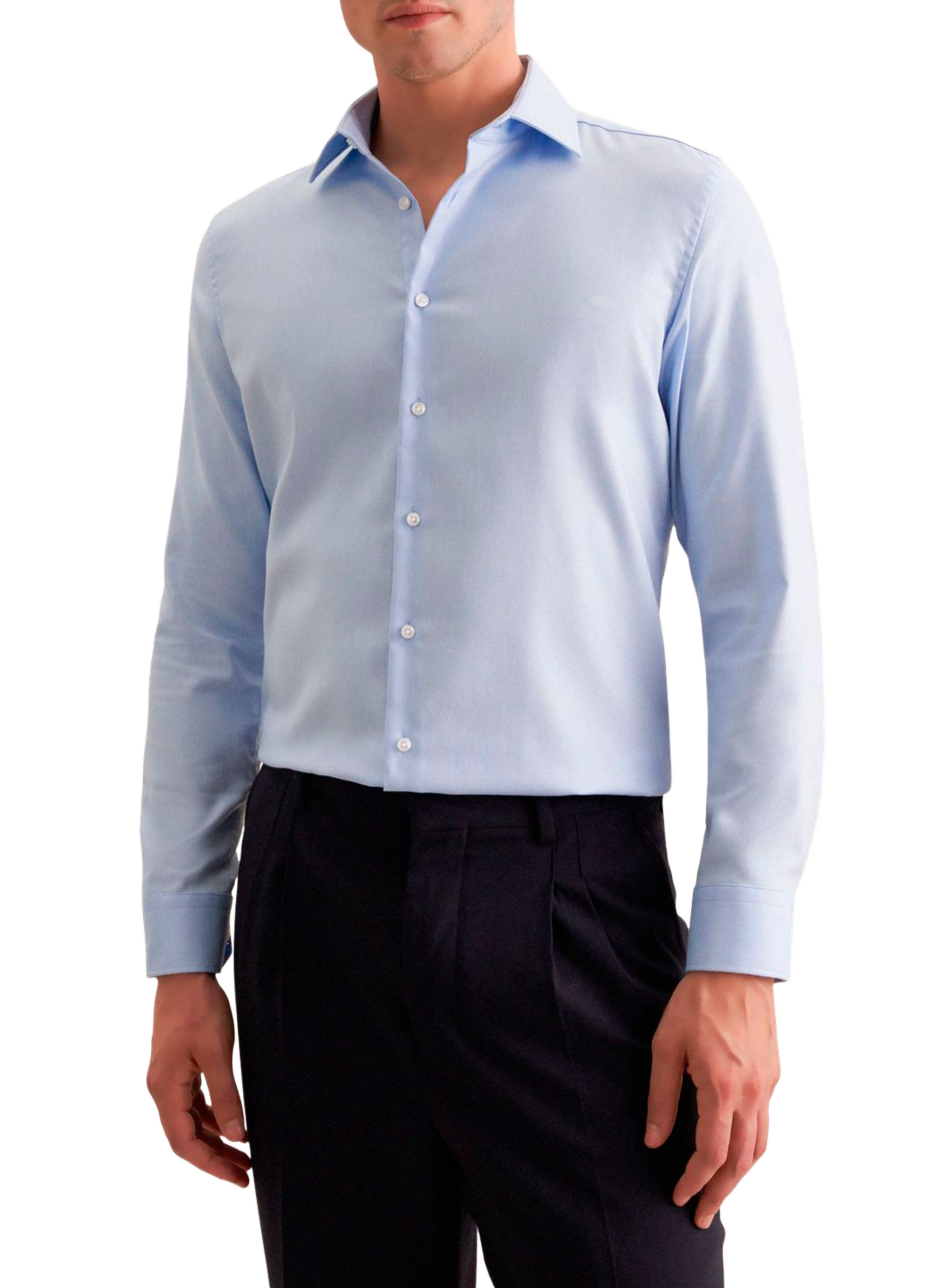 SEIDENSTICKER Kent-collar shirt Blue