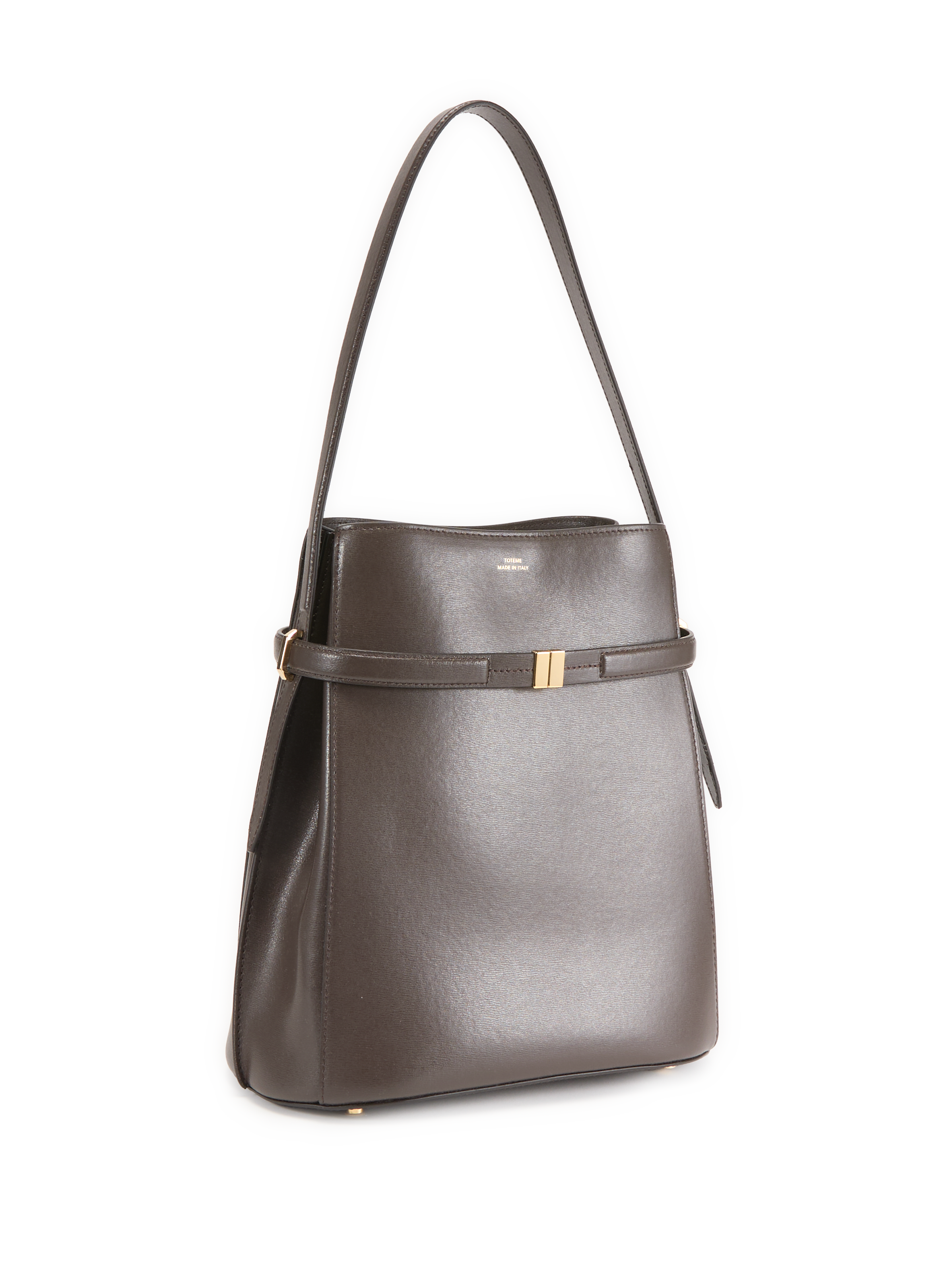 Cow leather handbag TOTEME Brown