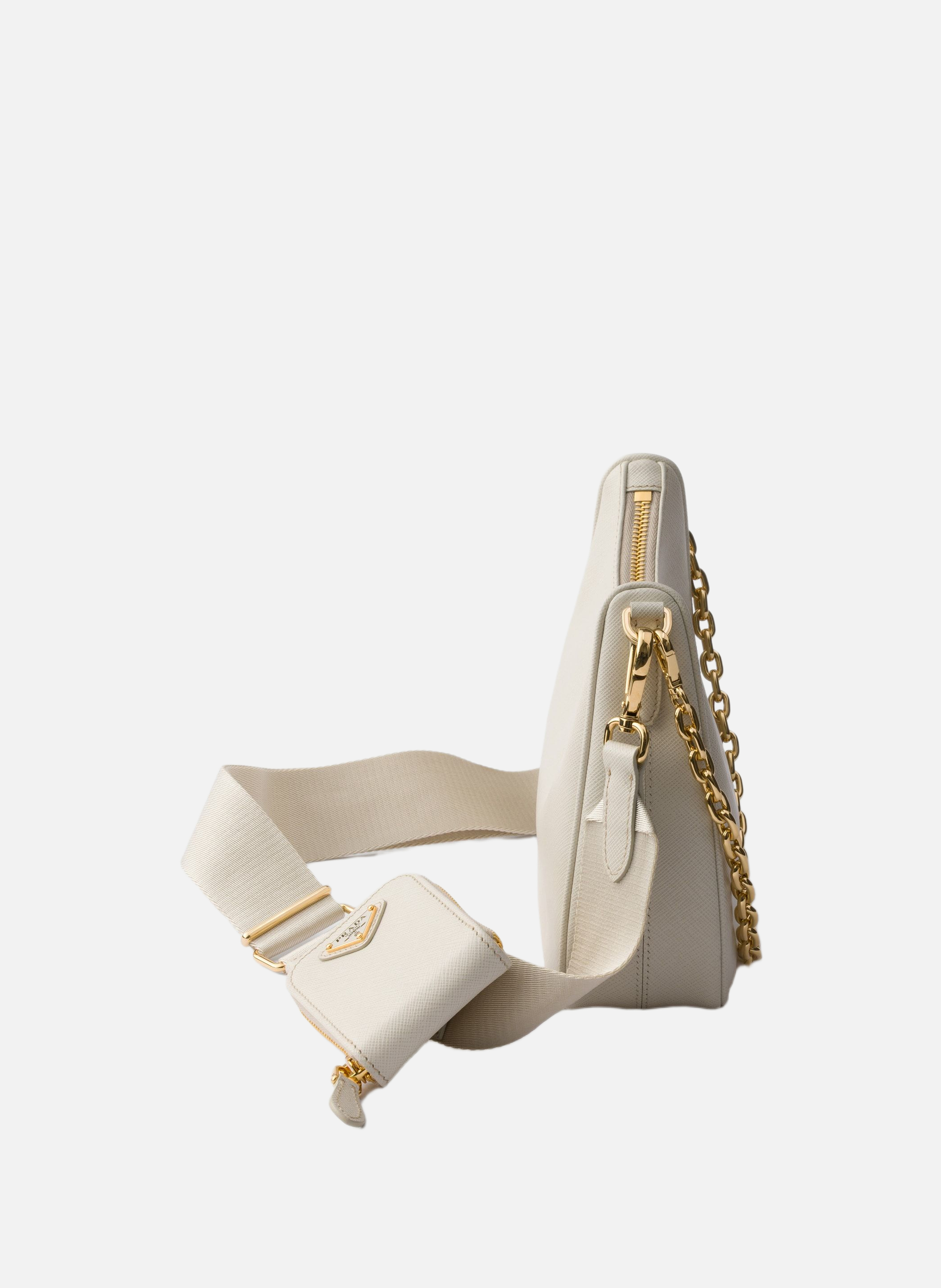 Sac prada re-edition 2005 en cuir saffiano PRADA Beige