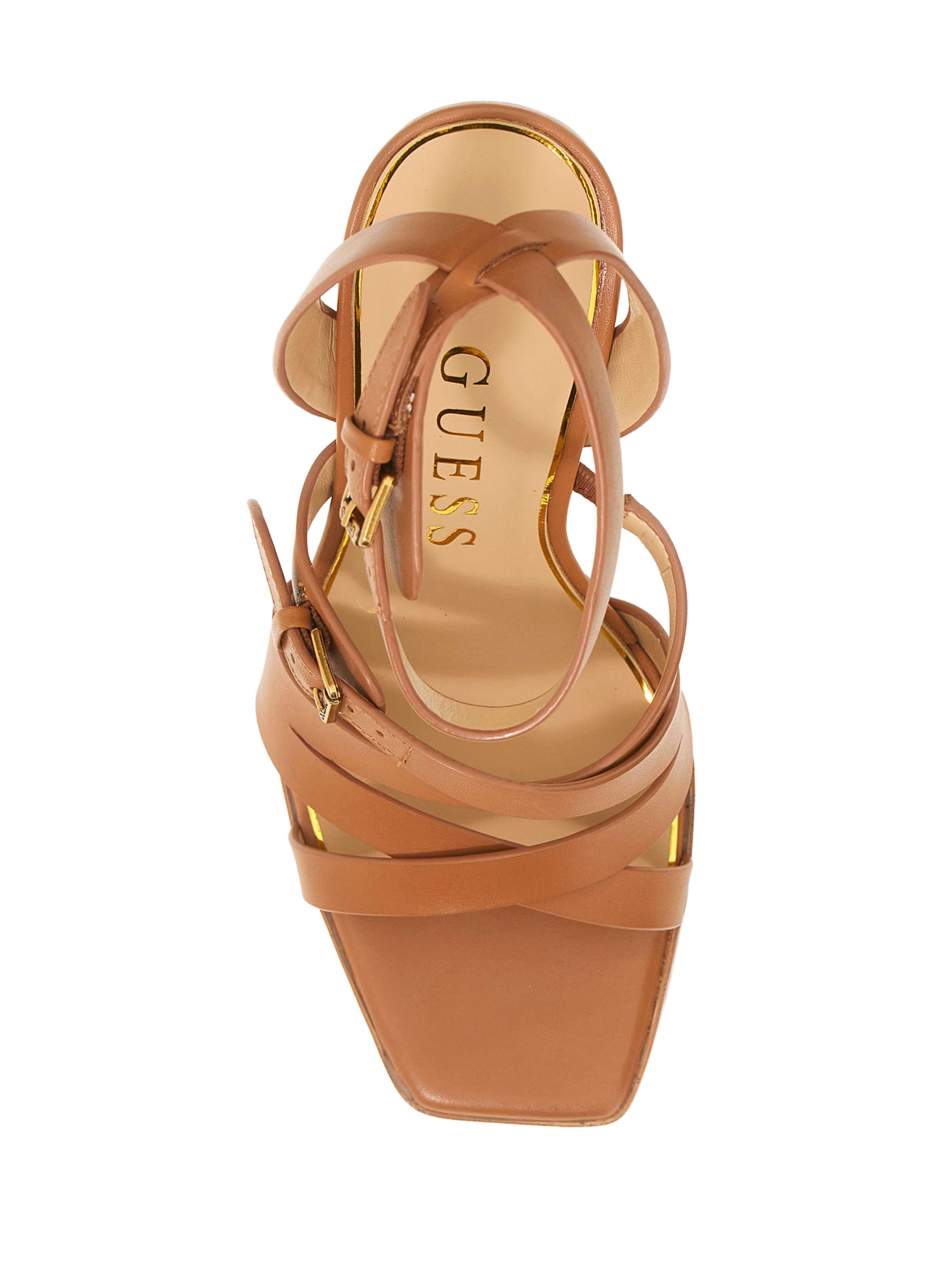 Sandalen van koeienleer GUESS Bruin