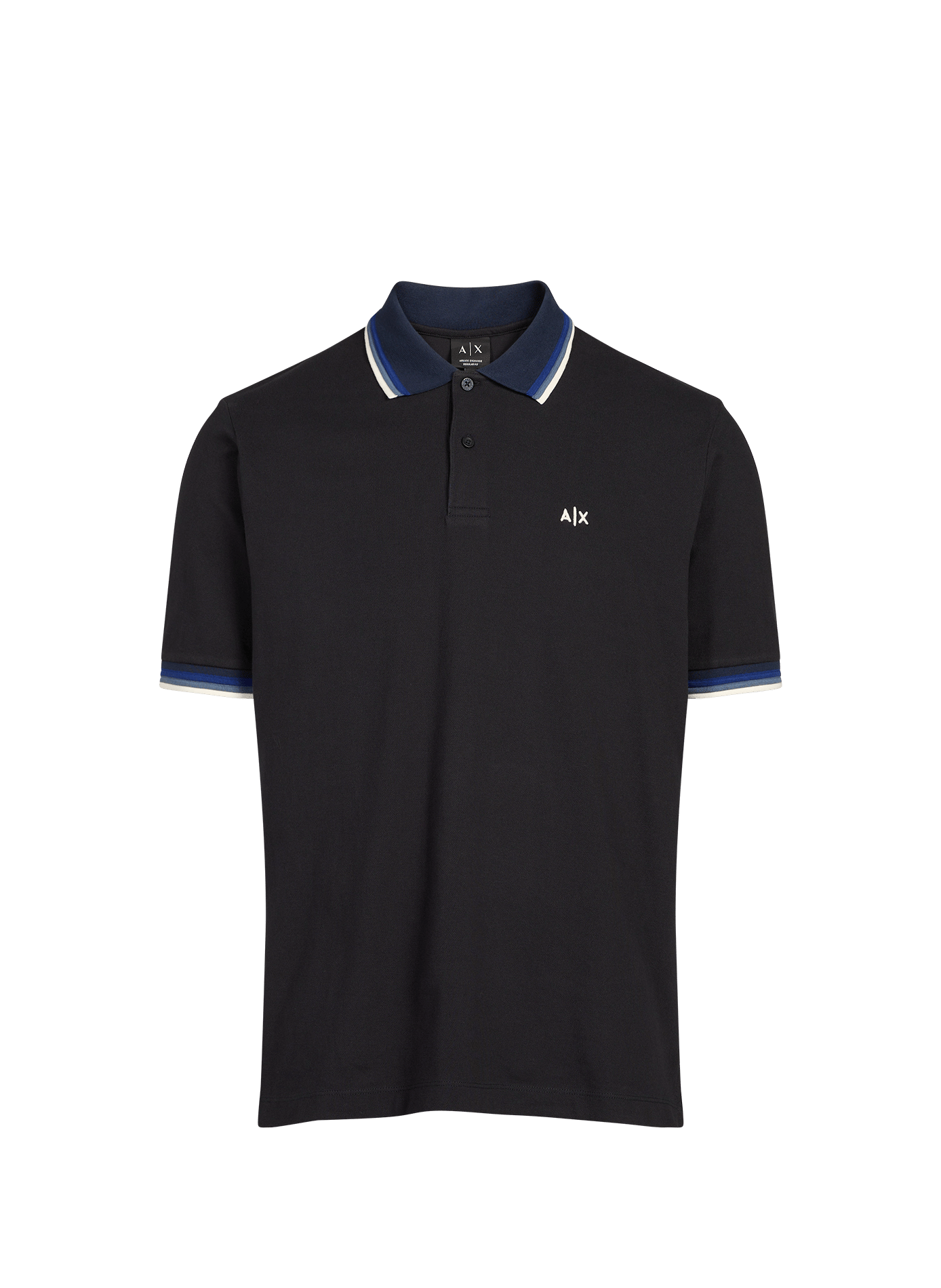 Short sleeve cotton polo shirt ARMANI EXCHANGE Blue