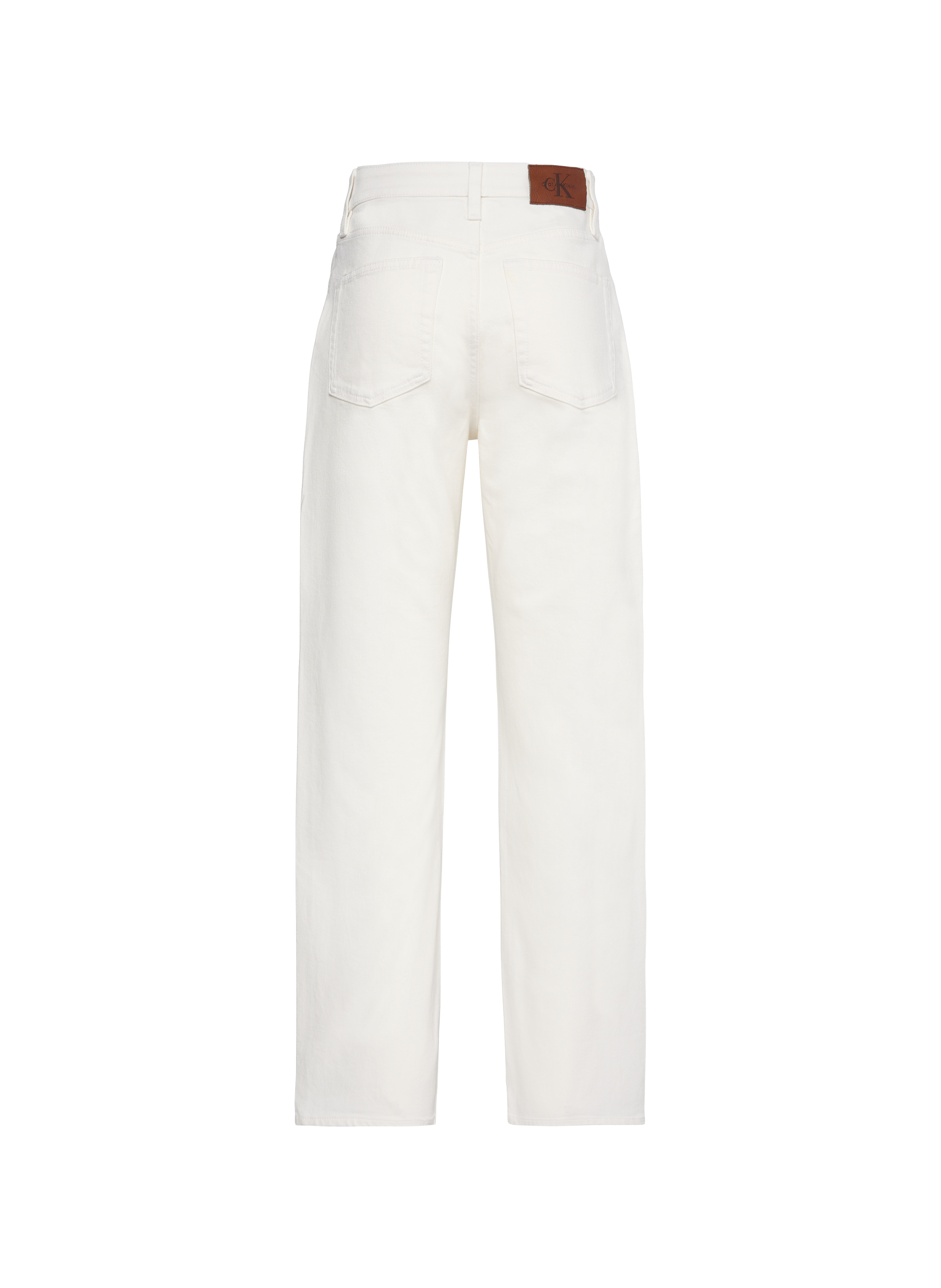 Jean droit en coton mélangé CALVIN KLEIN Blanc