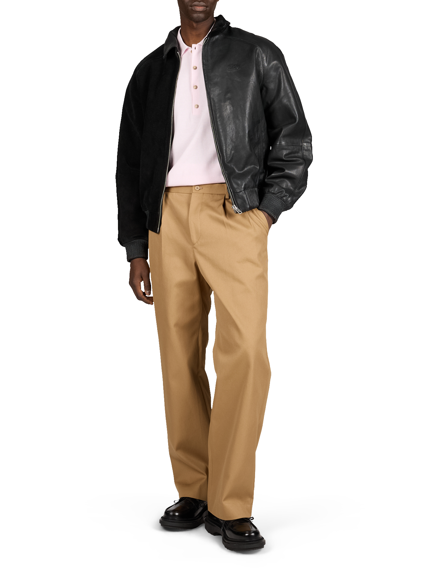 Blouson à logo en cuir ARTE ANTWERP Noir